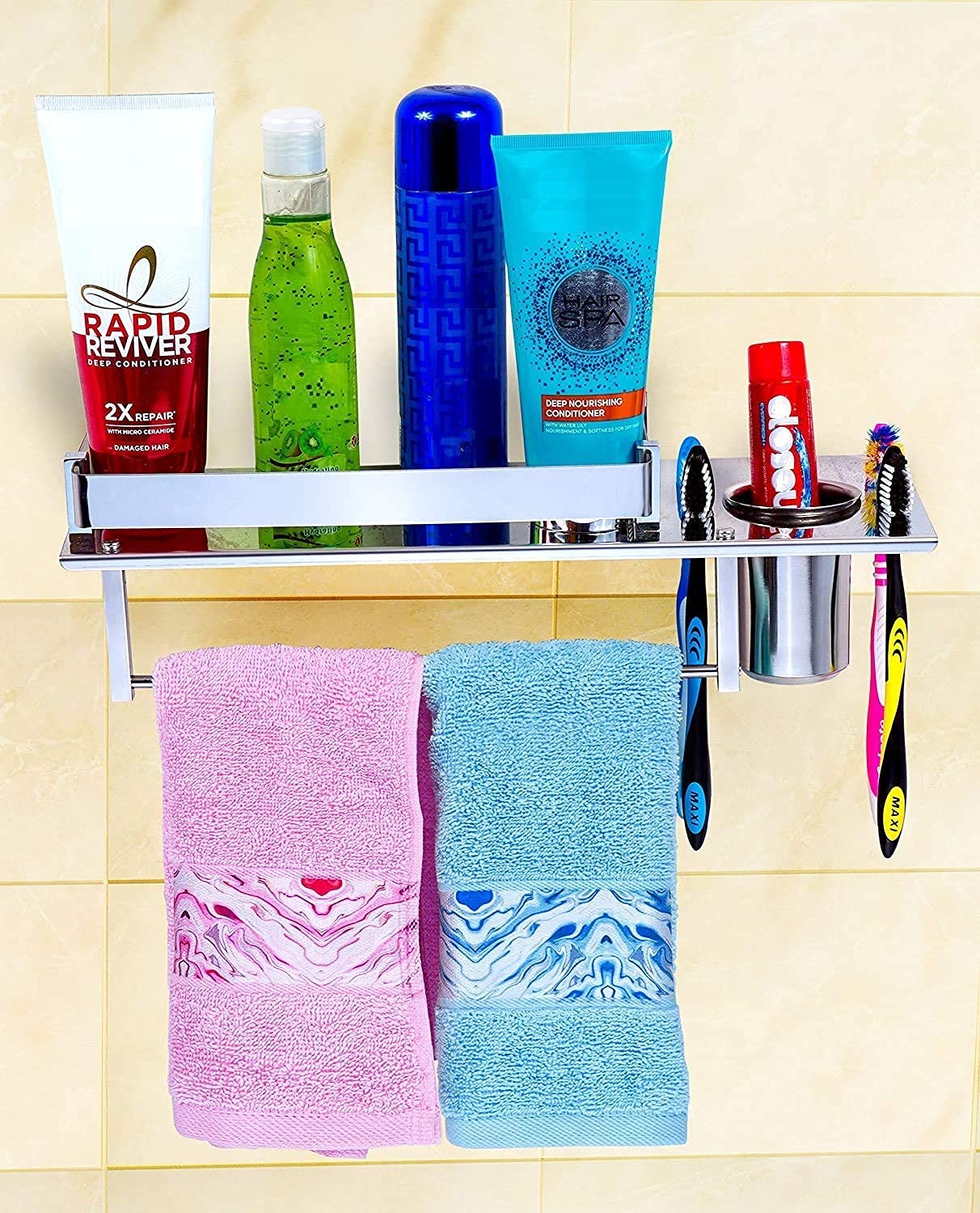 Filox Aluminum and Stainless Steel Towel Rod/Towel Rack for Bathroom/Towel Bar/Hanger/Stand/Bathroom Accessories (3) (B0917Q7M85) Amazon Price History, Amazon Price Tracker