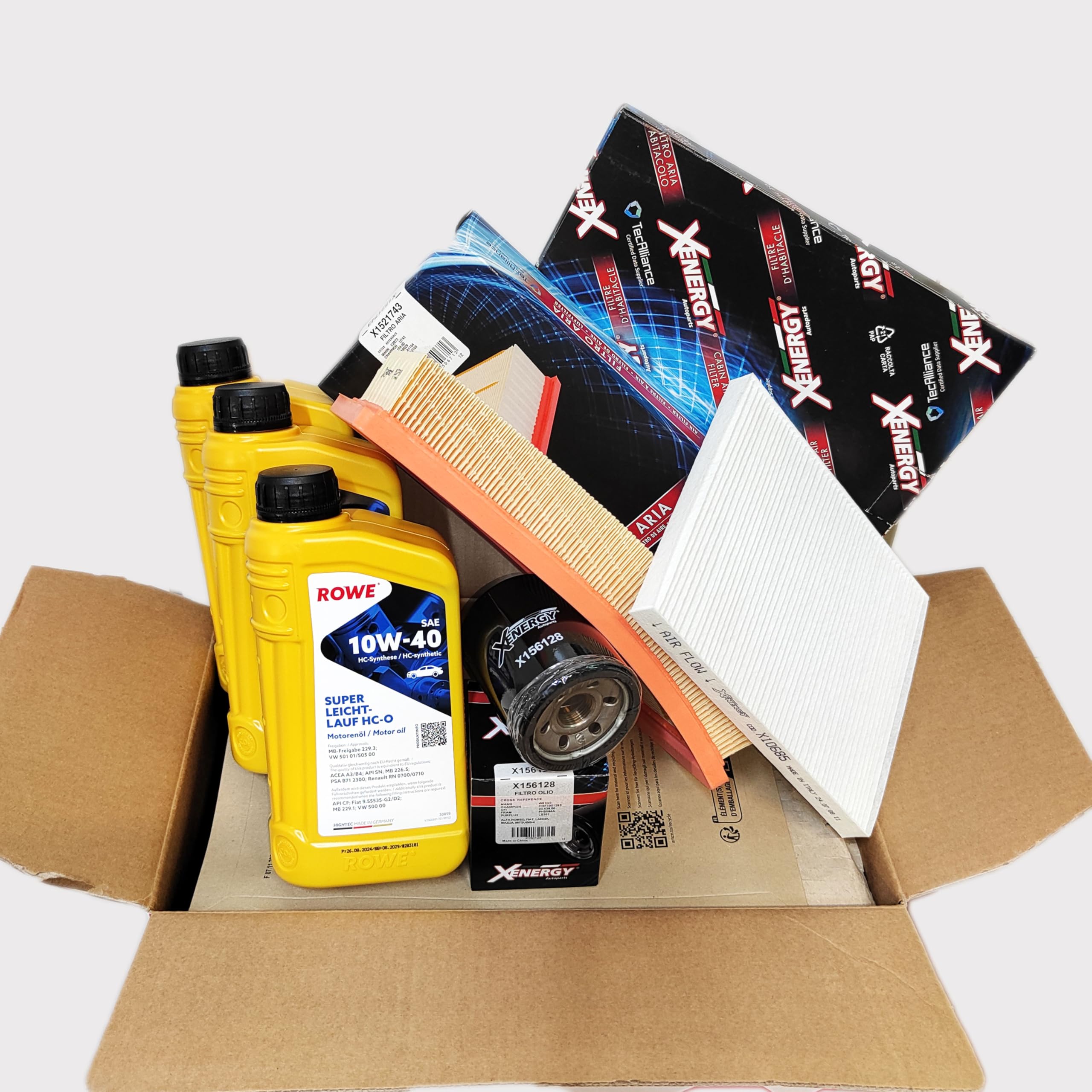 KIT Tagliando Specifico per Fiat Panda 1.1 1.2 40kw 44kw CON Filtro Abitacolo (KITLT3XENERGYAB)