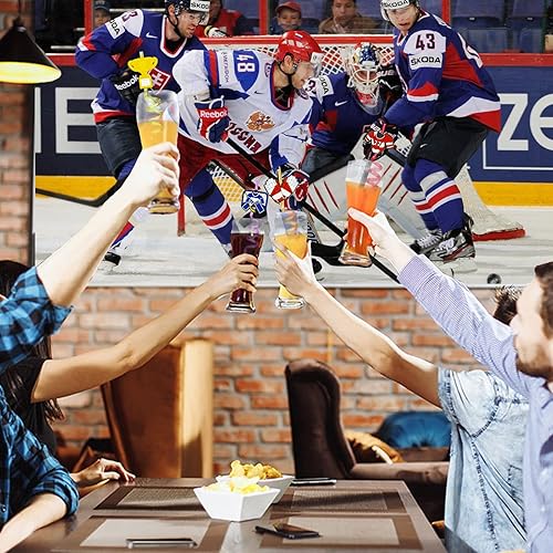 Miniatura 5 de MEAXUR 24 popotes reutilizables con temática de hockey sobre hielo para hockey sobre hielo, regalos de fiesta deportiva, pajitas de bebidas diarias,