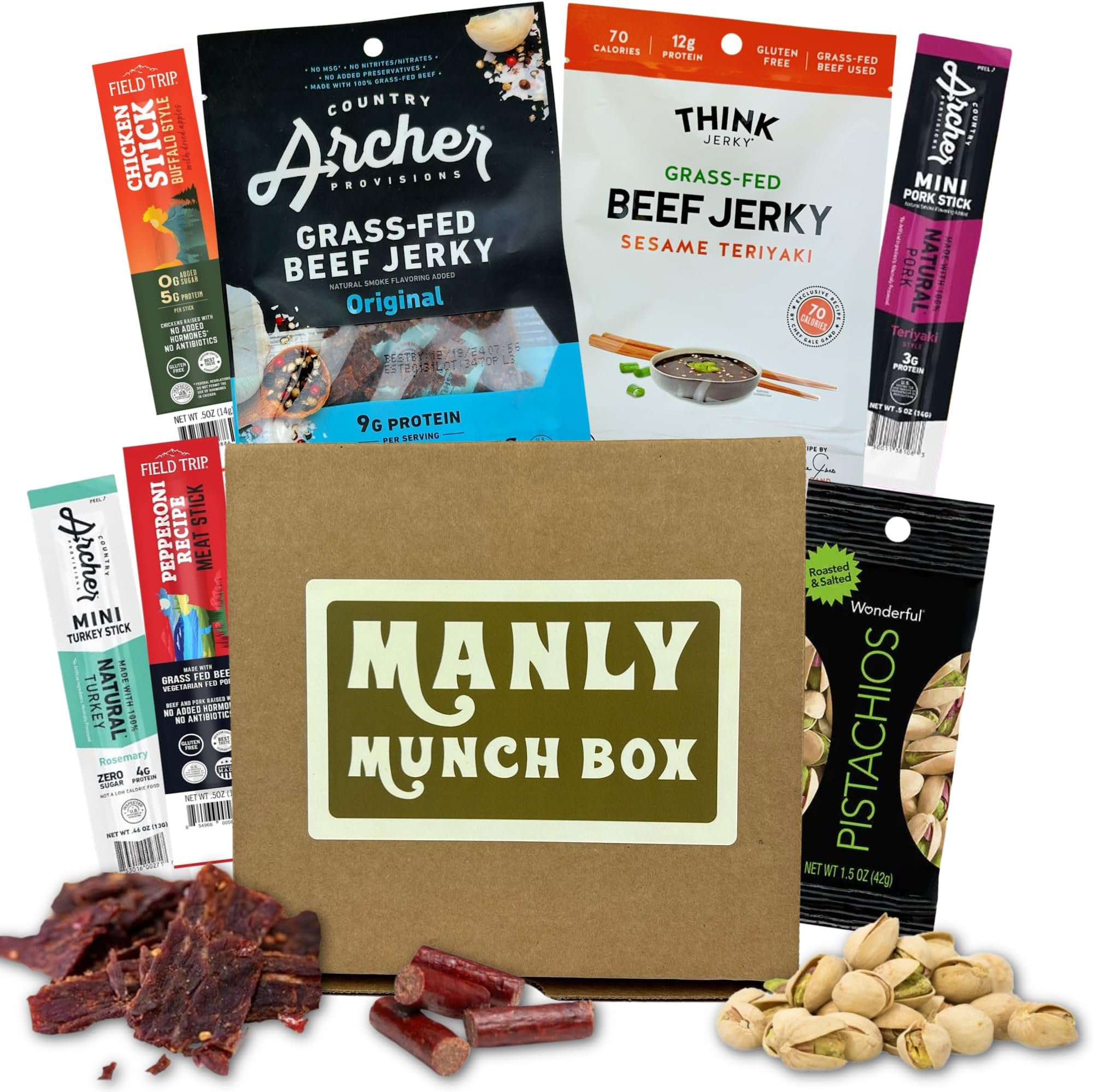 Beef Jerky Sticks Gift for Men Healthy Jerky Variety