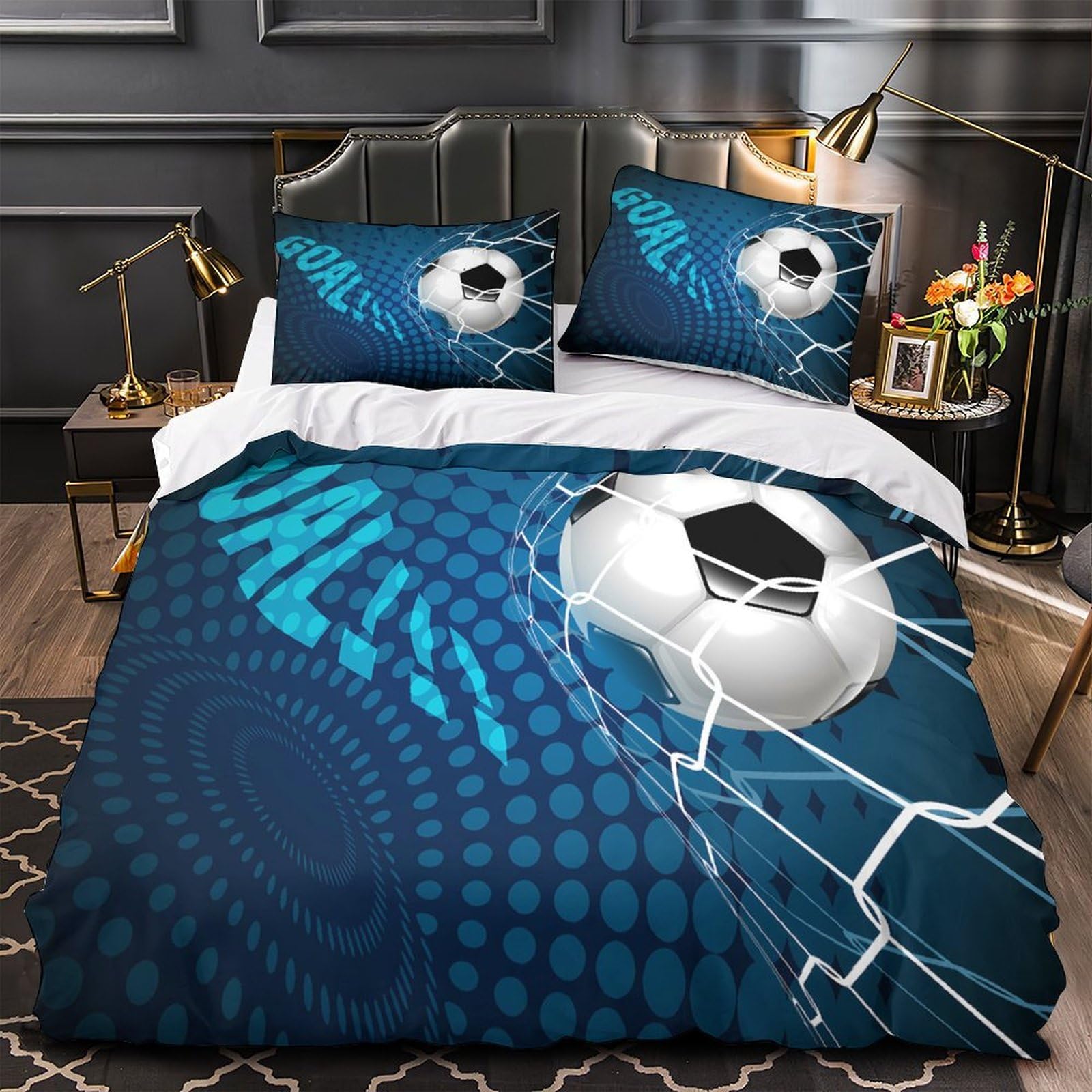 Parure de lit football 135x200 pour décorer une chambre de garçon