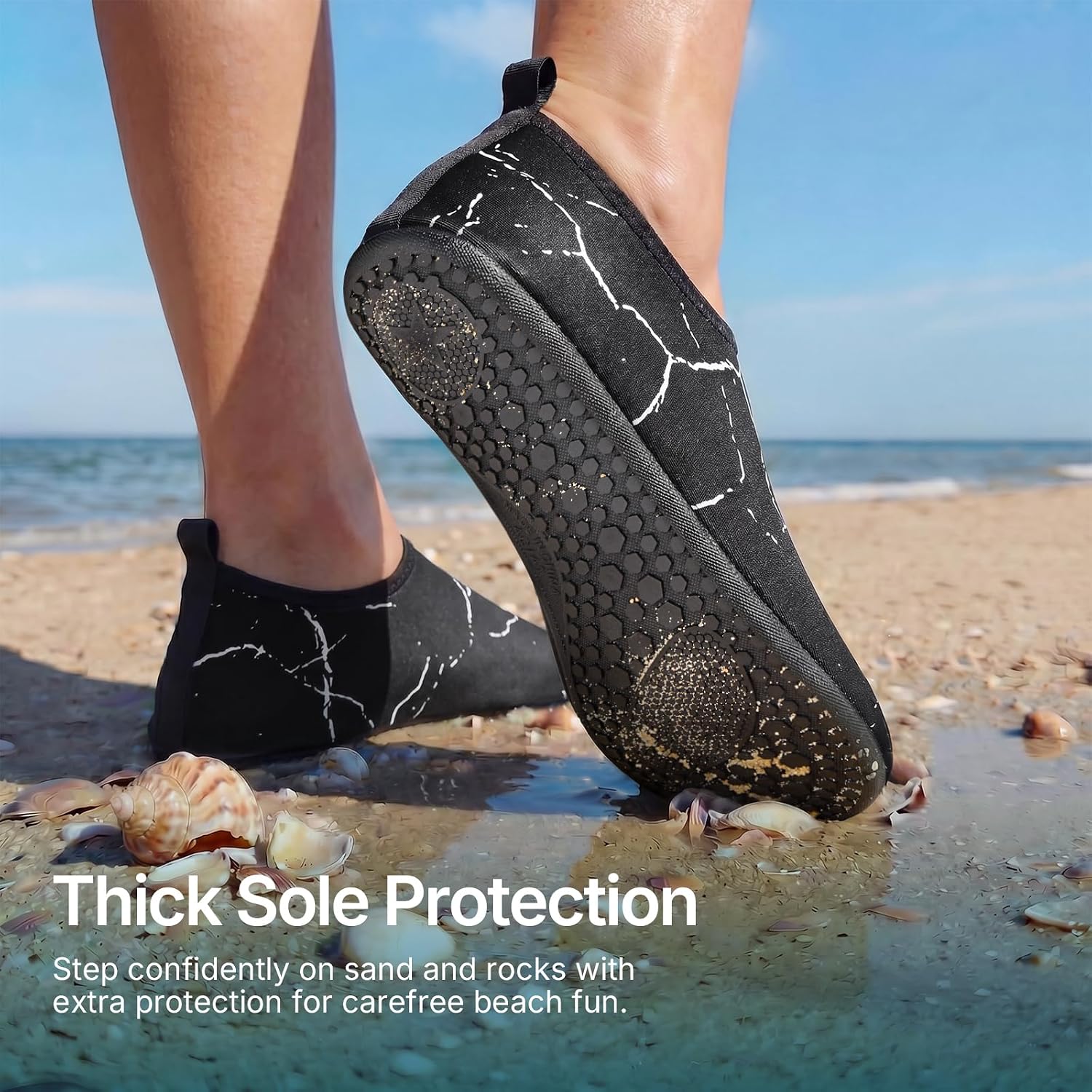 Water Shoes for Women Men Quick-Dry Aqua Socks Swim Beach Outfits Barefoot Yoga Exercise Wear Sport Accessories Pool Camping Must Haves River Hiking Adult Youth Size thumbnail