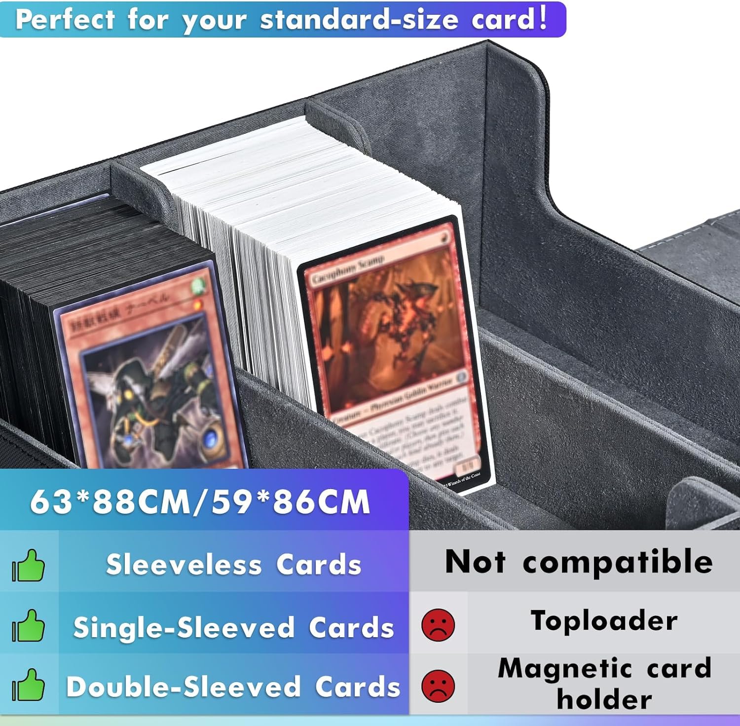 Magnetic Deck Box Organizador De Cartas Coleccionables: Caja Magnética Con Capacidad Para 1800+ Cartas, Ideal Para MTG, TCG, YGO, PTCG