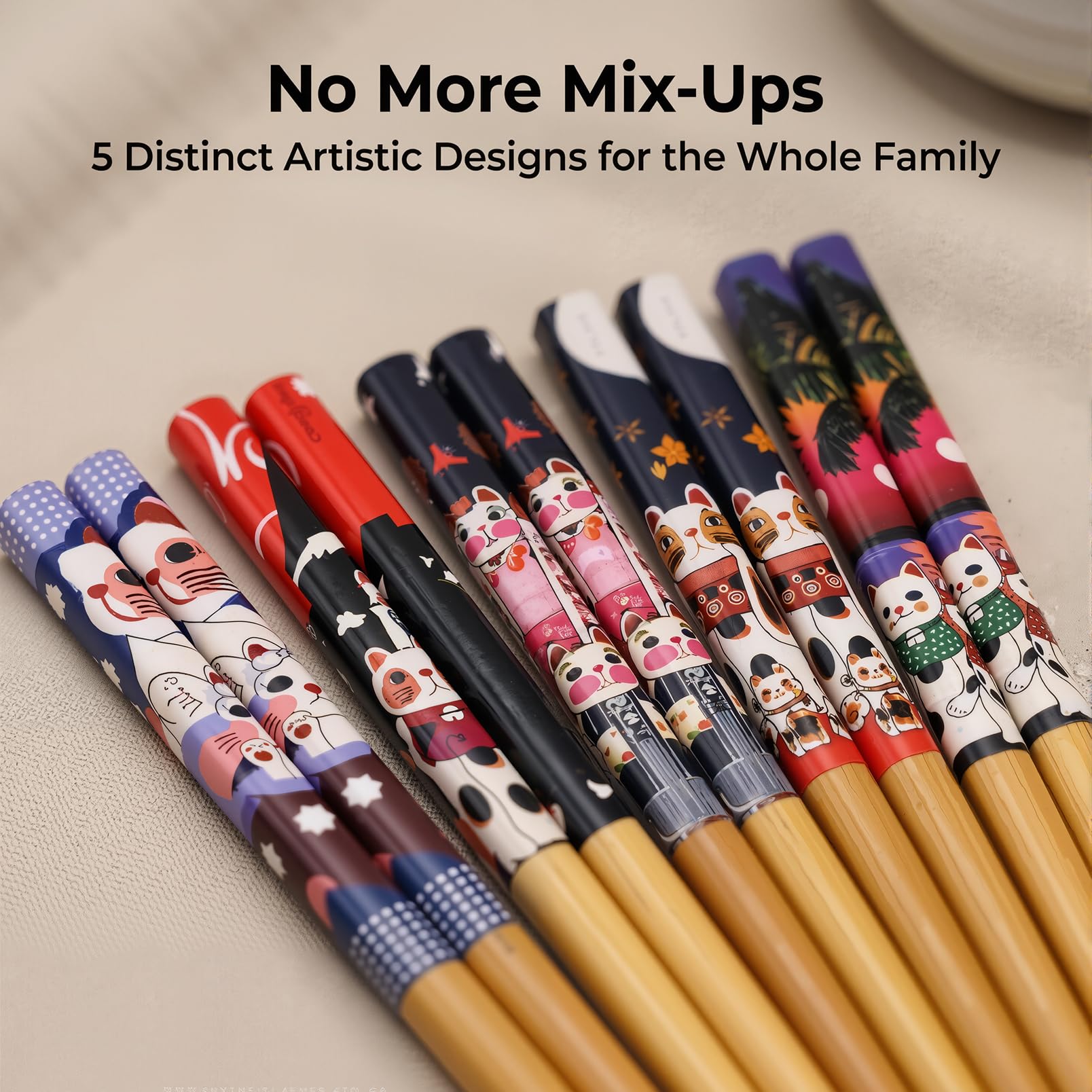 Bambus Chopsticks & Cat Rest Set - Japanisches Geschenk -8