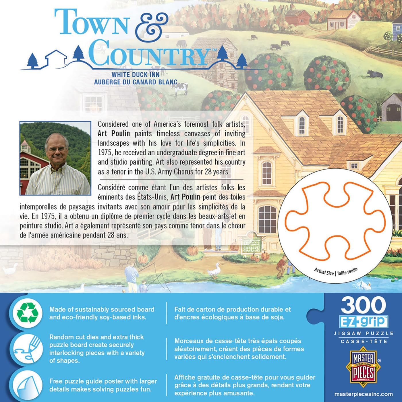MasterPieces 300 Piece EZ Grip Jigsaw Puzzle - The White Duck Inn - 18"x24"