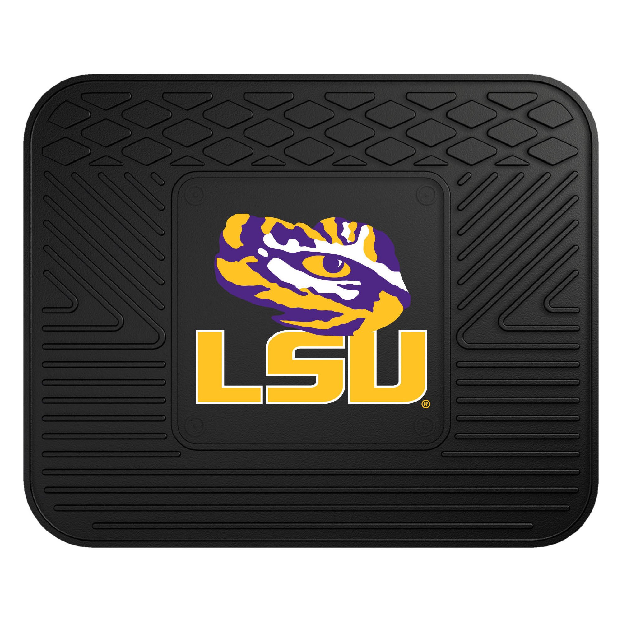 FANMATS 10092 LSU Tigers Back Row Utility Car Mat - 1 Piece - 14in. x 17in., All Weather Protection, Universal Fit, Molded Team Logo