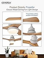 Vista 93 de 42 Inch Low Profile Ceiling Fans with Lights and Remote, Flush Mount Ceiling Fan with Lights, 3 Blades Solid Wood Dimmable Walnut Easy Installation