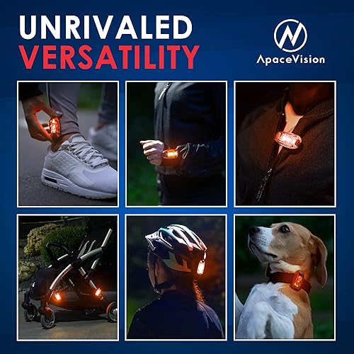 Vista 10 de LED Safety Light (2 Pack) - Clip On Strobe/Running Lights for Runners, Dog, Bike, Walking, Boat, Kayak, Stroller and More - High Visibility Rosa