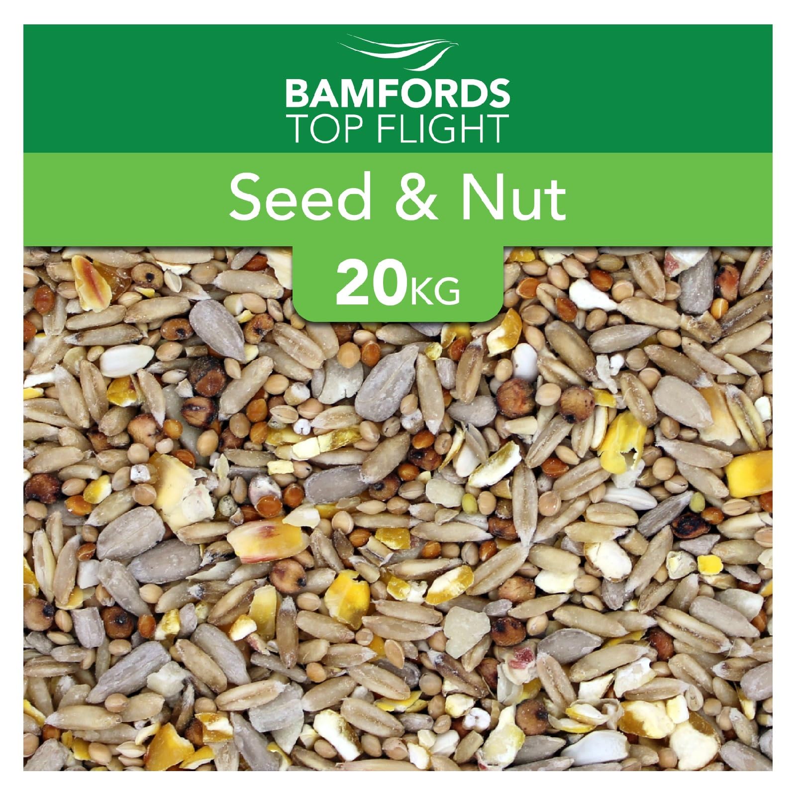 Bamfords Top Flight Food For Birds Seed and Nut No Mess Wild Bird Food Mix 20kg