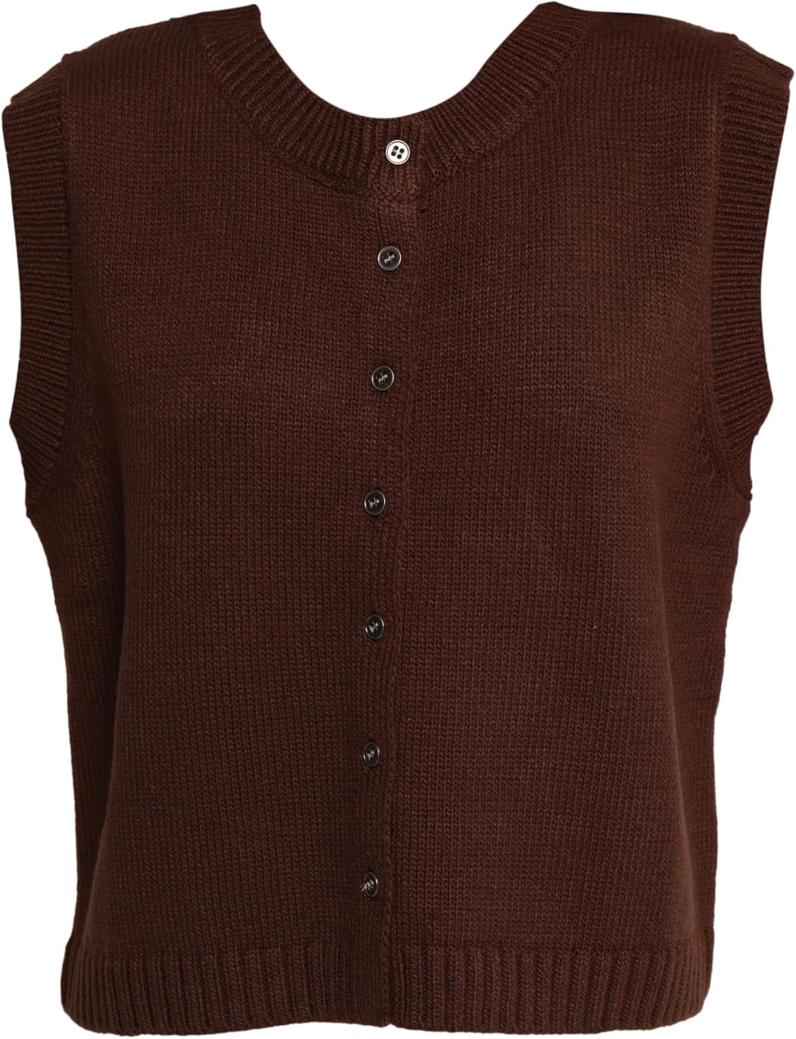 Petal & Pup Womens Weston Knit Vest - Dark Chocolate
