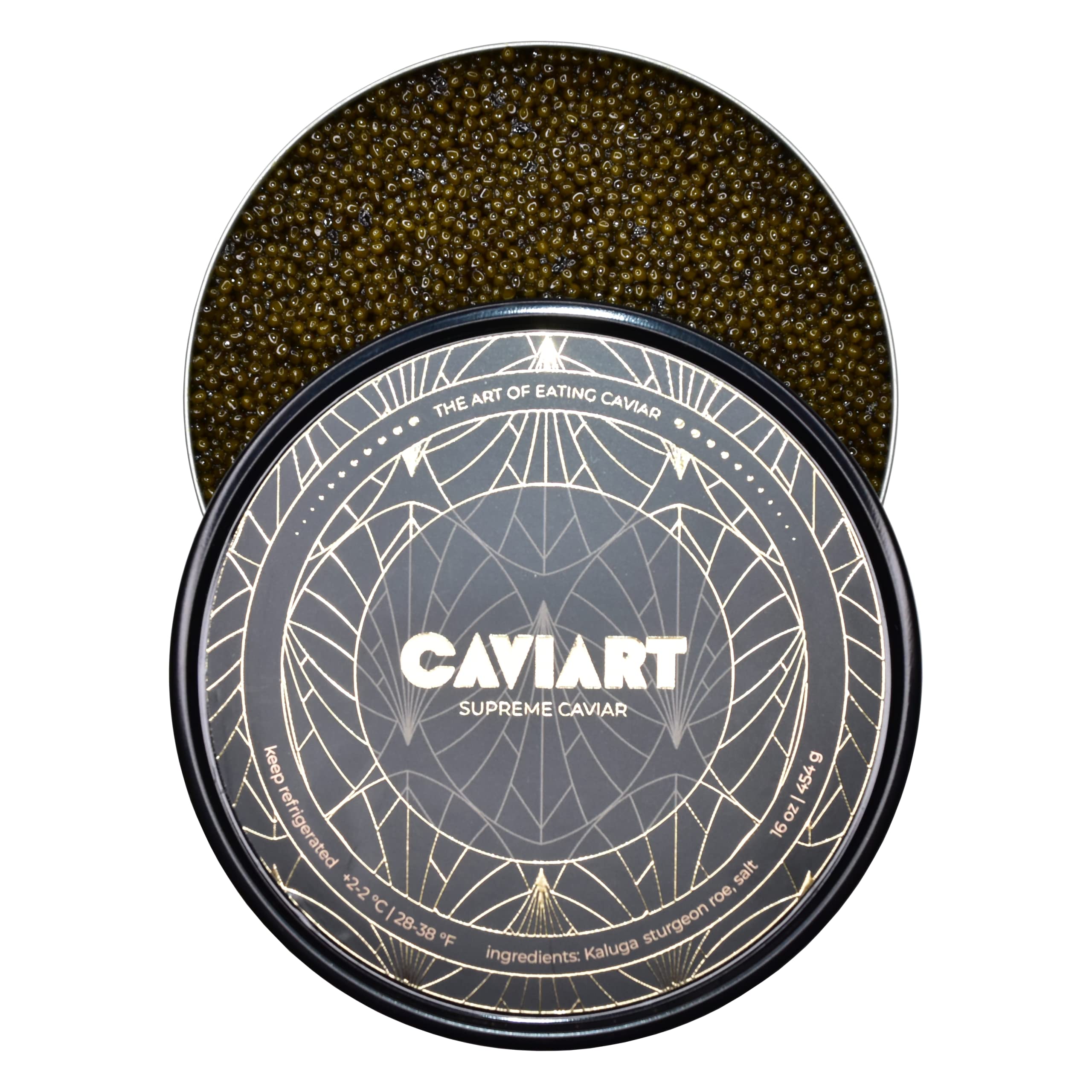 Caviart Supreme Kaluga Sturgeon Caviar, Premium Quality 16 oz | 454 g