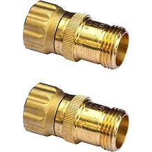 15 psi Water Pressure Reducer Regulator for Drip Tape, 3/4 inch Hose Thread, 125 psi Max Inlet Pressure, Lead-free Brass, Low Flow Rate, Qty 2
