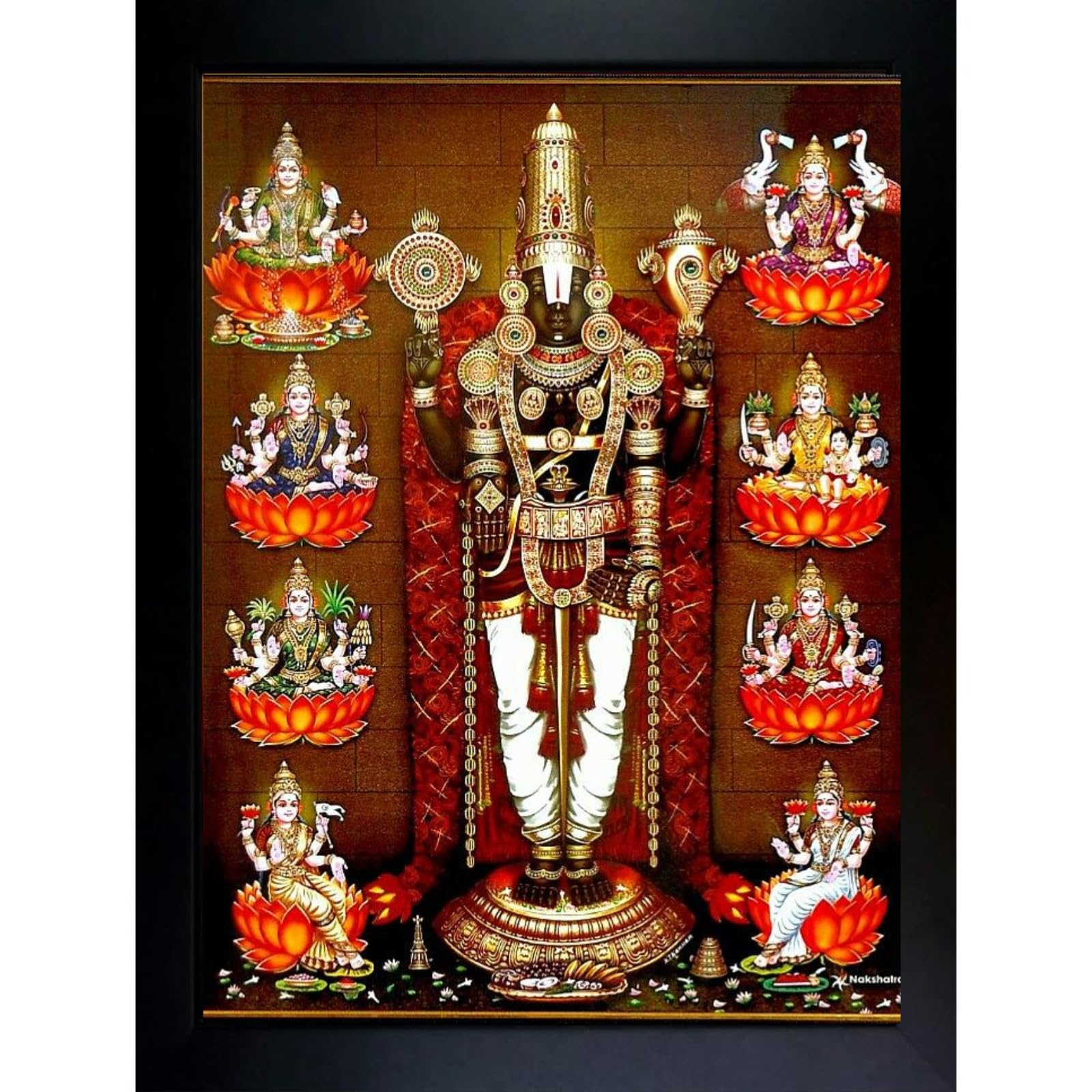 Great More Divinity Eternity Spirituality Tirupati Balaji Venkateswara Swamy Wooden Photo Frame with Wall Hook, 8x12 inches, 1 Piece (8x12, tirupati balaji 2) (B0D7D4ZTWT) Amazon Price History, Amazon Price Tracker