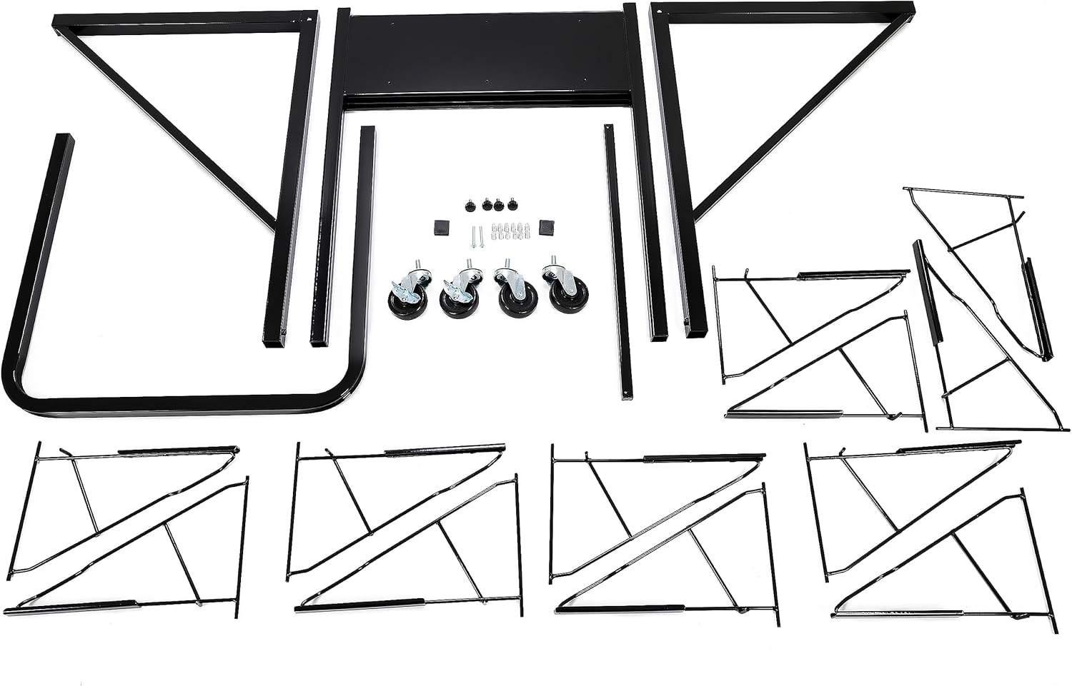Kojem Mobile Blueprint Holder Storage Rack with 12 Pivot Brackets Adjustable Height & Depth Blueprint Storage Organizers for Blueprint File Poster Display Architectural Drawing Cricut Roll Black