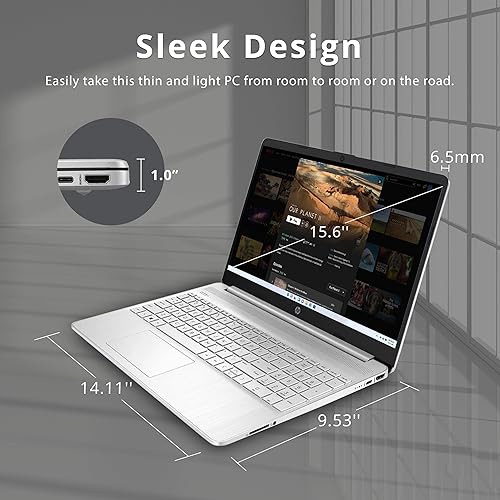 Miniatura 8 de HP Laptop HD de 15.6 pulgadas, Intel Pentium Silver N5030, 32 GB de RAM, SSD PCIe de 1 TB, gráficos Intel UHD, cámara web HD, Numpad, Wi-Fi 5,