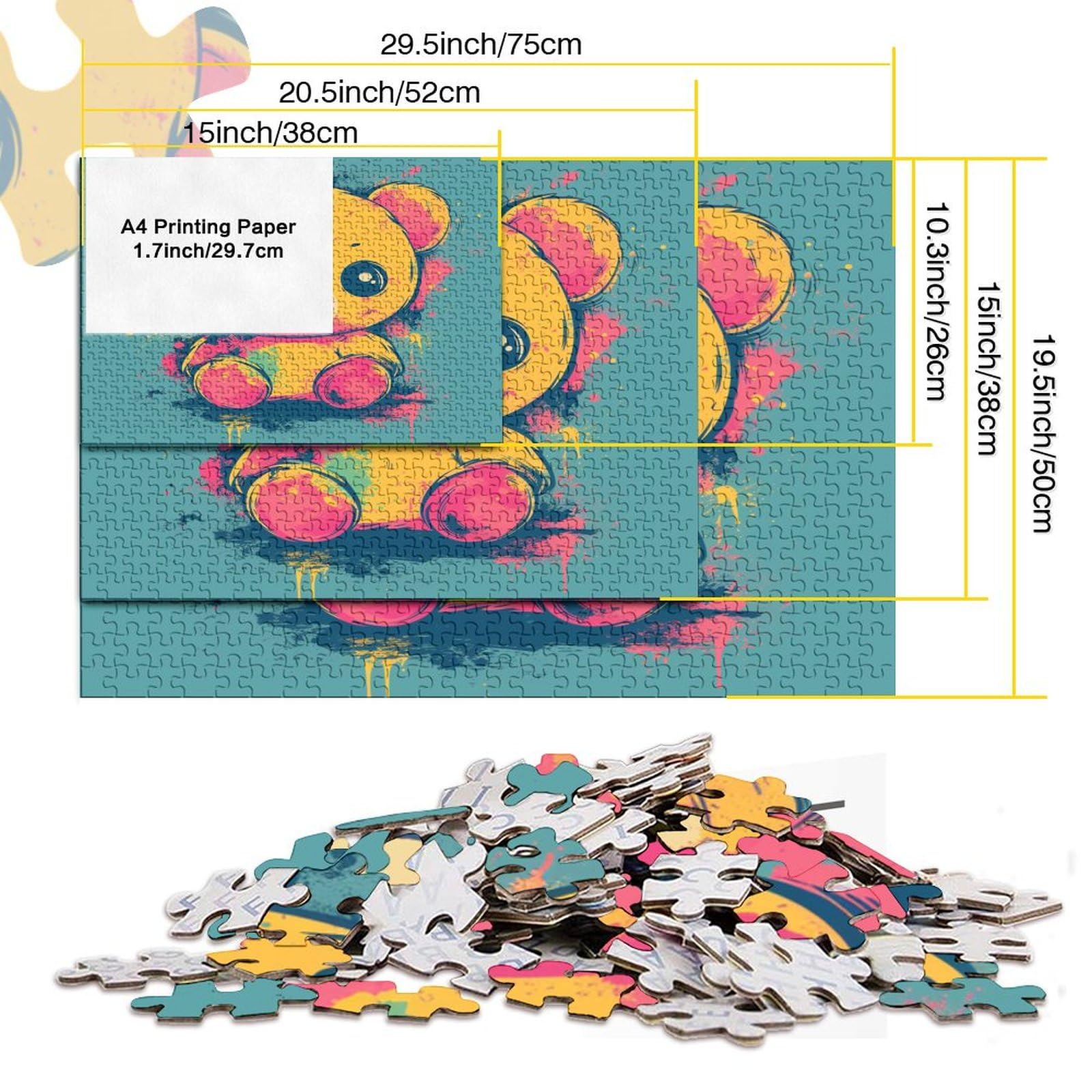 Raging Puzzles, Puzzle 1000 sztuk, Puzzle dla dorosłych, Puzzle Krajobraz, Wysokiej jakości nadruk Puzzle 1000 sztuk (75 x 50 cm)