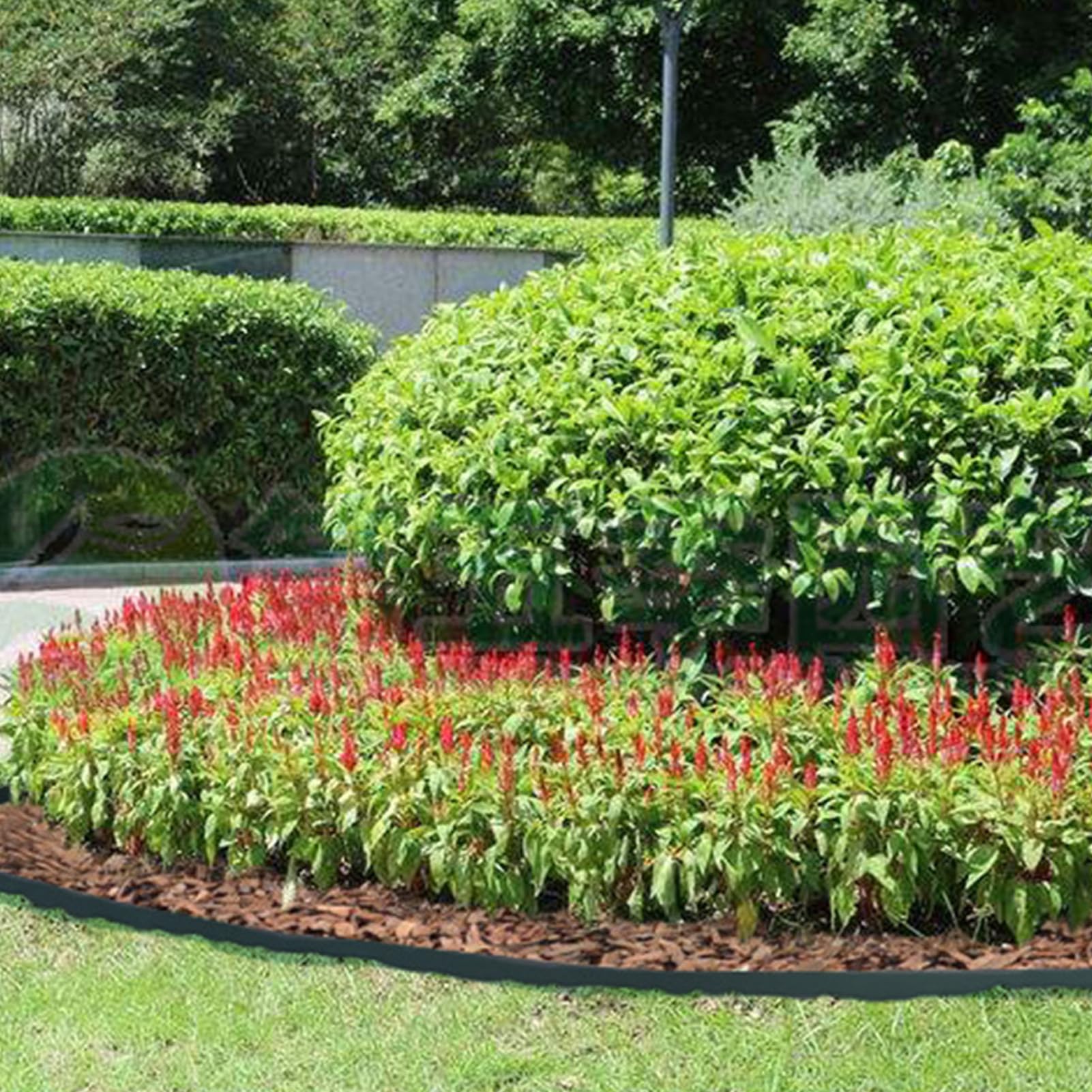 Bordure de jardin – Accessoire de pelouse pour cour | Matériau PE flexible