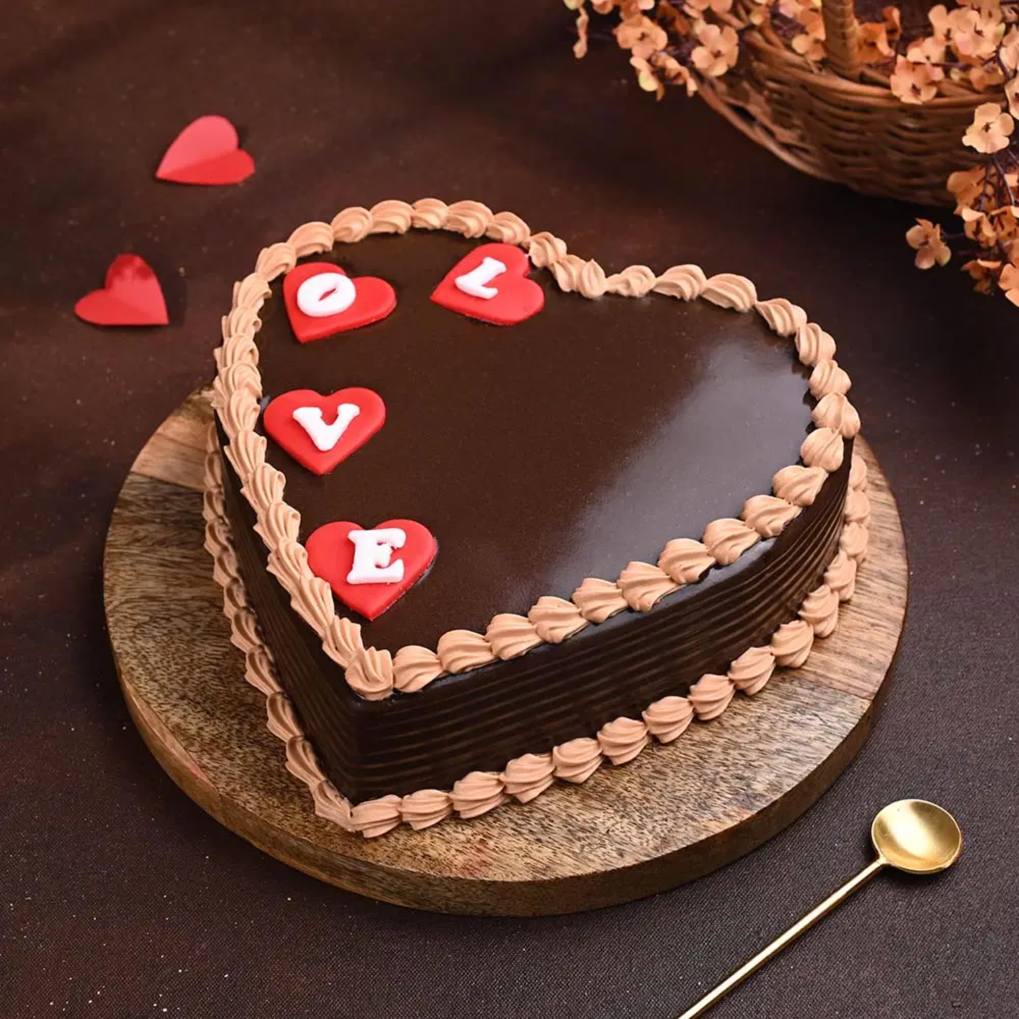 Bakingo 500g Delicious Silky Smooth Fresh Love Whisper Chocolate Cake For Birthday & Anniversary Cake, Valentine Day Cake For Boyfriend, Girlfriend, Husband & Wife (Same Day Delivery)