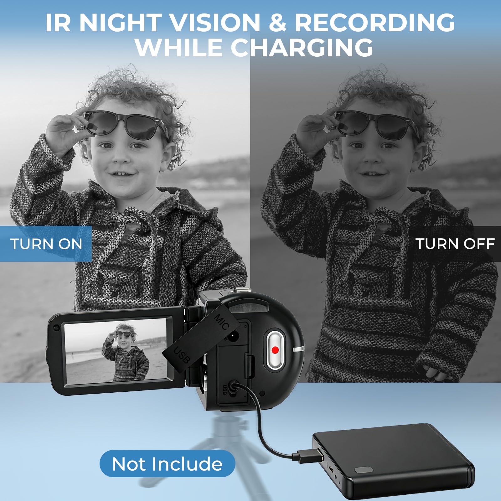 Videocamera 4K Ultra 80MP Videocamera 18X Zoom Digitale 3.0 IPS Video Recorder Videoregistratore per YouTube IR Night Vision Camera con 32GB SD Card, 2 Batterie, Telecomando e Microfono