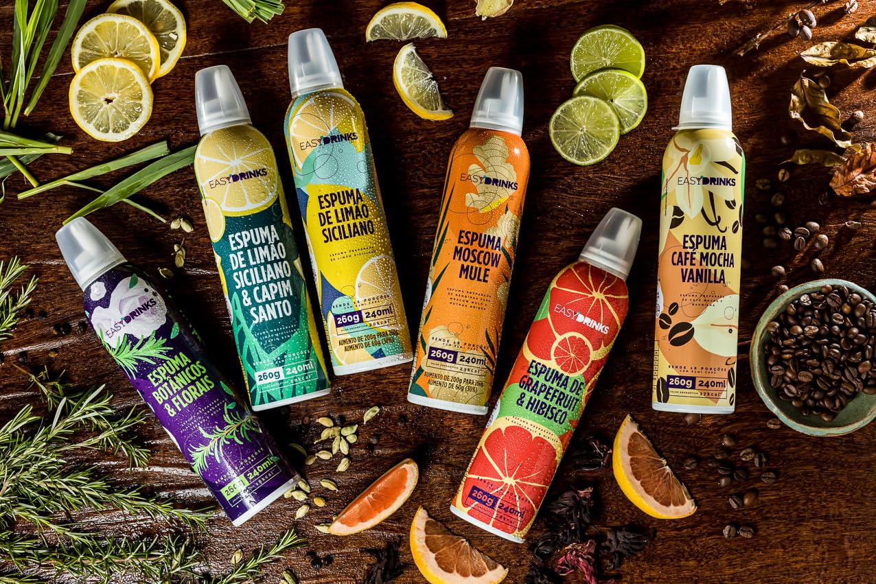 Easy Drinks - Spray de espuma Grapefruit & Hibisco para Drinks