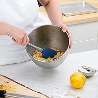 Vista 5 de Tovolo Flex-Core - Espátula con mango de acero inoxidable, cabeza de silicona resistente al calor y libre de BPA, segura para sartenes de hierro