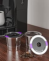 Vista 3 de Cápsulas de café reutilizables universales, adecuadas para tazas K, acero inoxidable reutilizable compatible con cafeteras Keurig 1.0 y 2.0