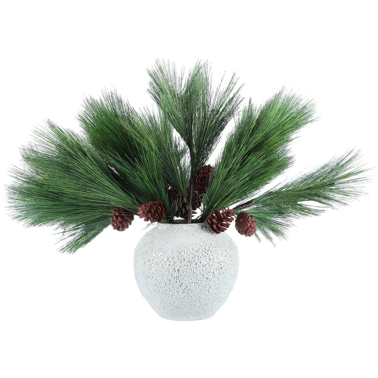 Home & KitchenGiegxin 10 Stück große künstliche Tannennadeln, 45 cm, Weihnachts-Tannenzweige mit Kegel, DIY, Handwerk, künstliche Tannennadeln, Zweige, künstliche grüne Tannenspieße