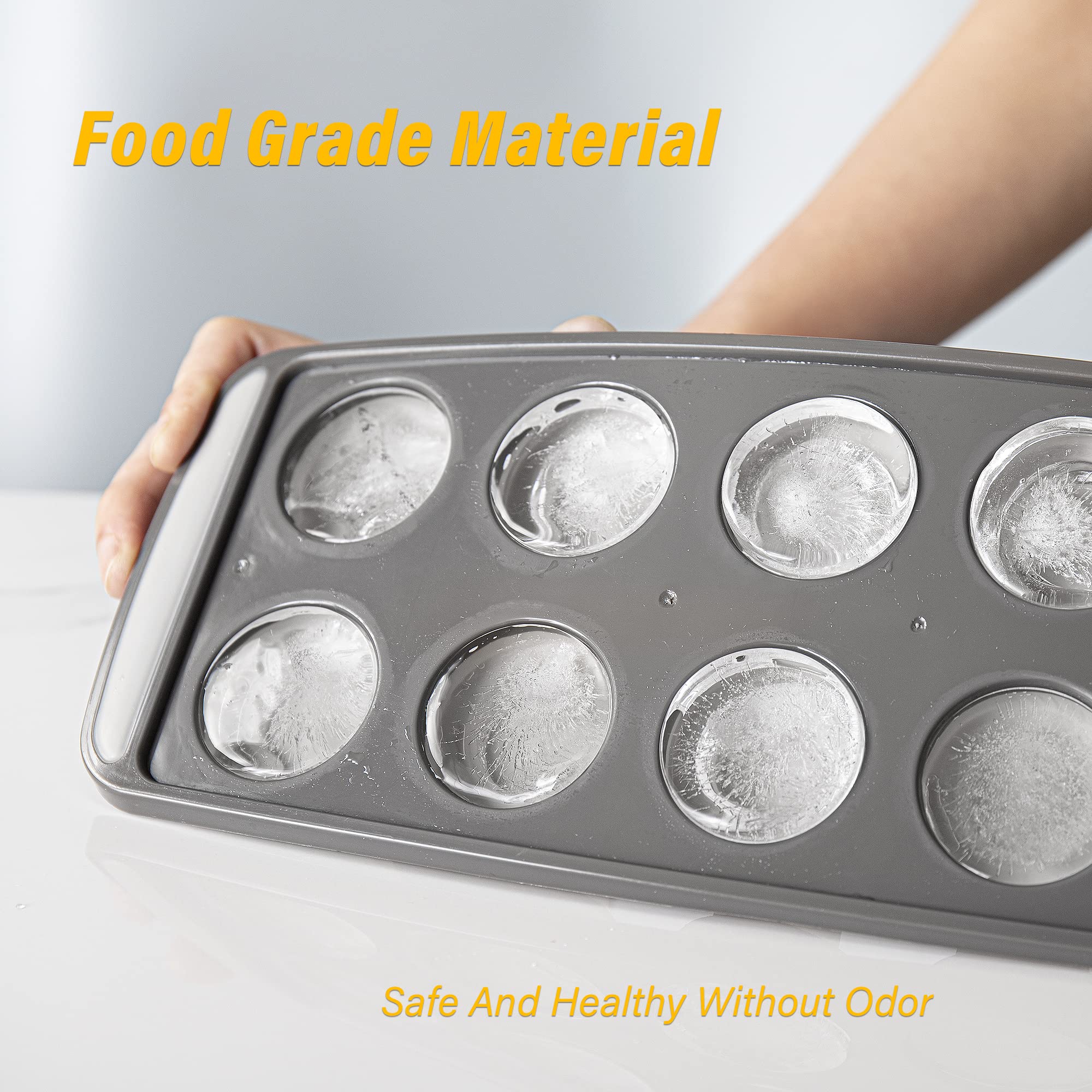 Stampo Per Cubetti Di Ghiaccio Flessibile E Senza BPA - 2 Vaschette Da 10 Cubetti Ciascuna Con Rilascio Facile - Per Bevande Fredde E Cocktail - Foto 11