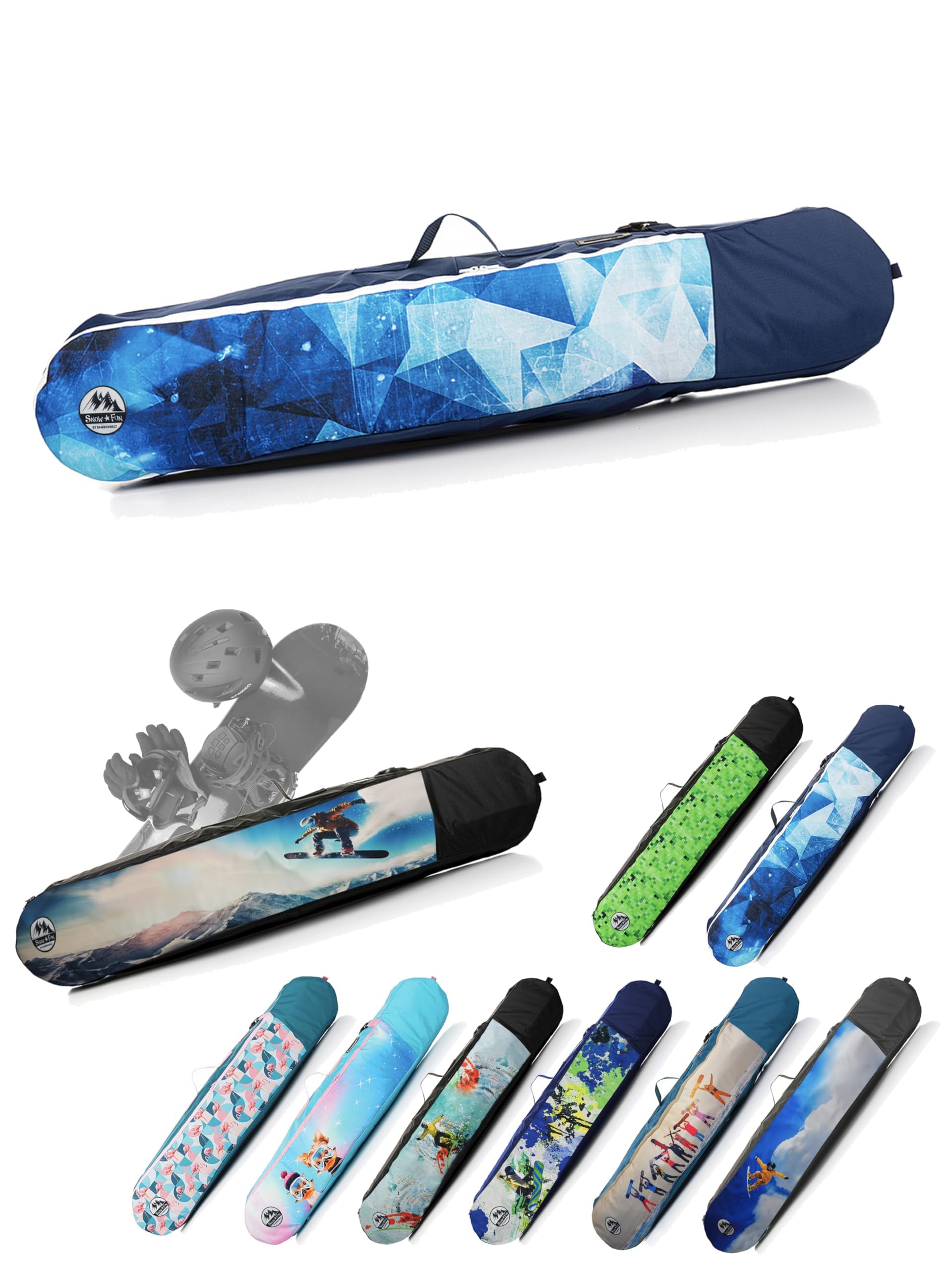 BambiniWelt by Rafael K. Zaino da snowboard per bambini, borsa da snowboard per bambini, molto spazio