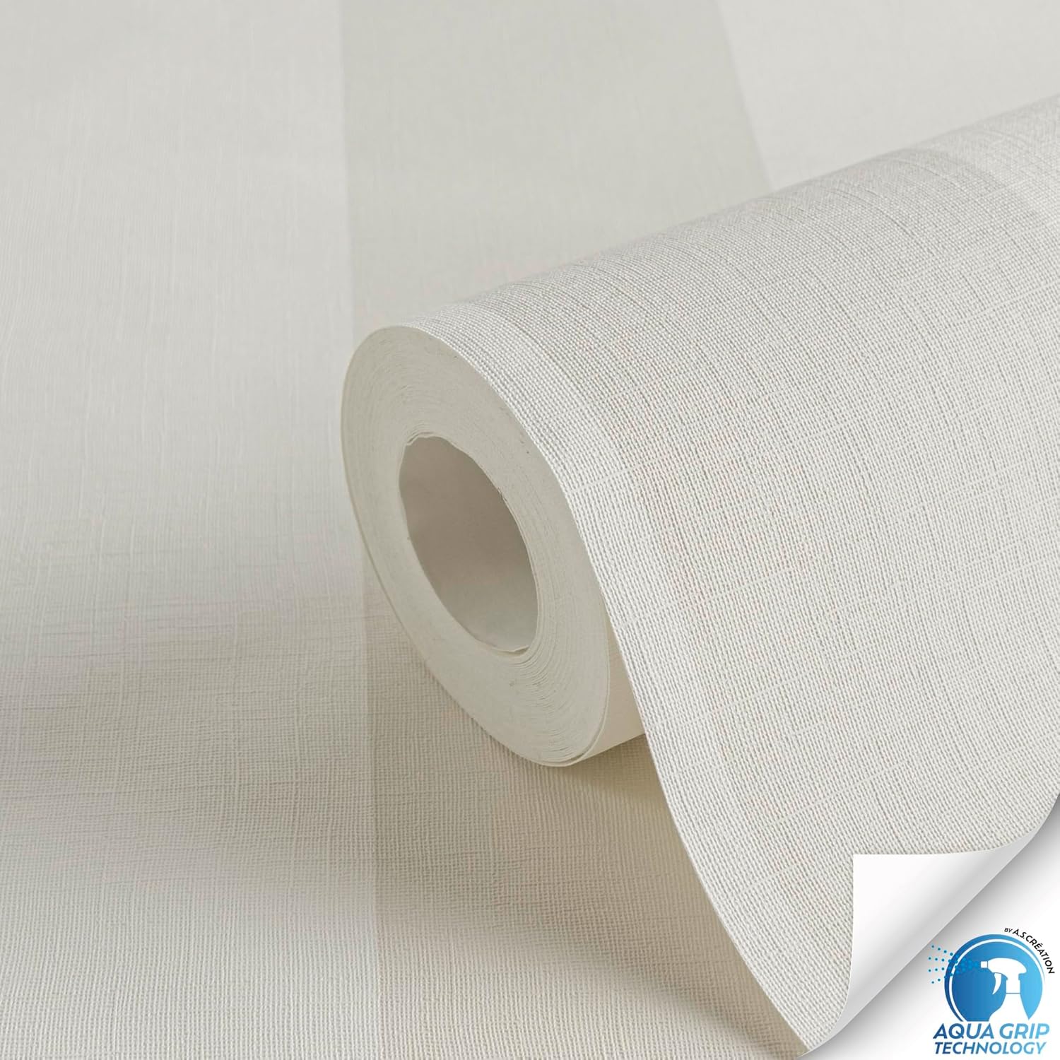 Livingwalls Pre-Pasted Wallpaper DESIGNDROP – 20.9in x 395.7in Striped Wall-Paper in Beige, White – Non-Woven Wallpaper with Stripes Made in Germany – 787217