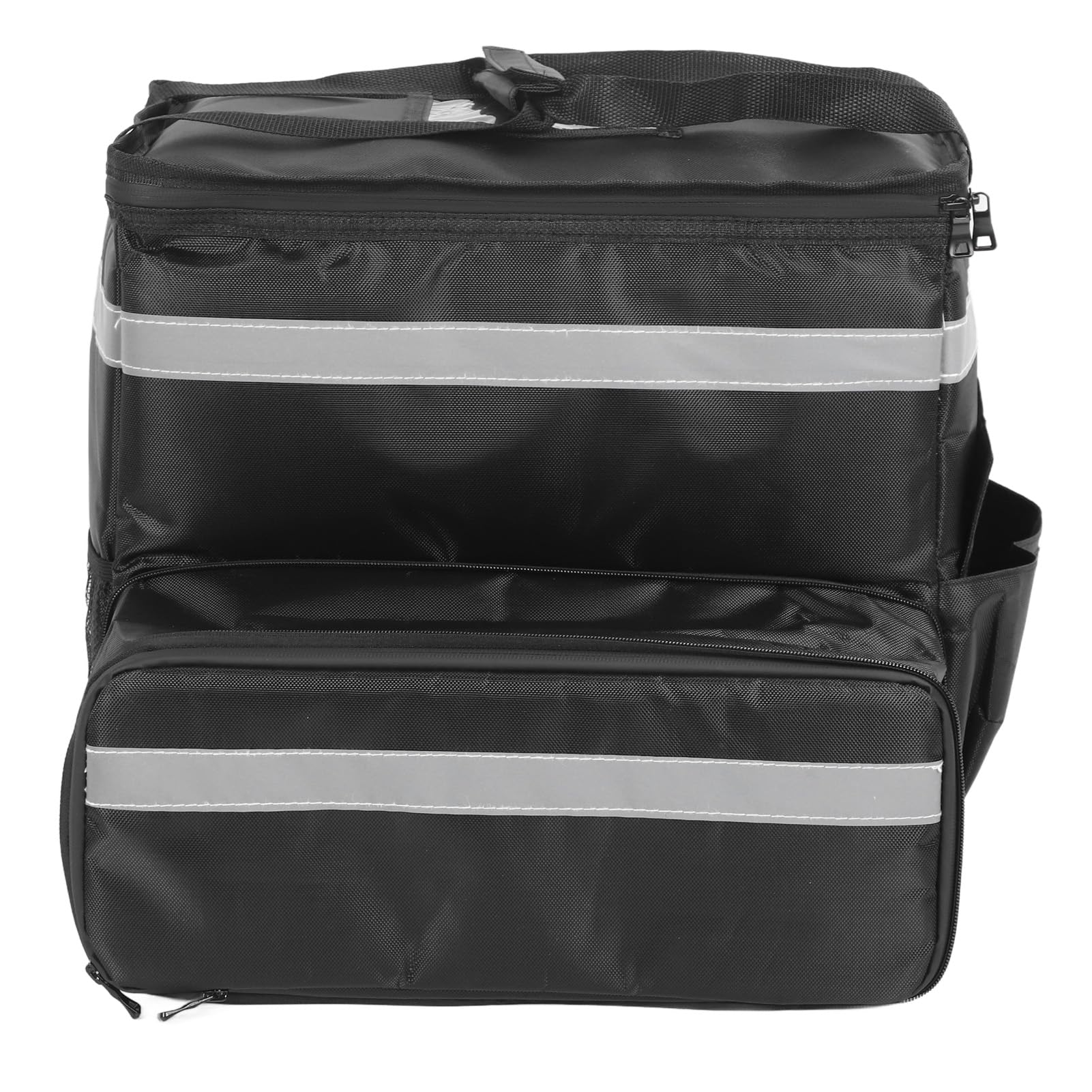 Fabater Mochila de Entrega de Alimentos, Bolsa de Entrega de Pizza con Aislamiento Expandible y Aislamiento, Mochila de de Alimentos Expandible con Placas Extraíbles para de Bicicletas, Camping,