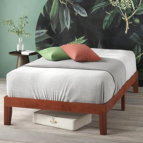 Miniatura 71 de ZINUS Alexia - Base de cama con plataforma de madera, base de madera maciza, no necesita somier, soporte de listones de madera, fácil montaje, pino