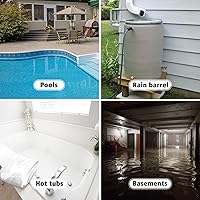 Vista 6 de Bomba de Agua Sumergible 1/6 HP, 1850GPH Bomba de Sumidero Termoplástica Bomba de Agua Portátil Eléctrica de Utilidad para Eliminación de Agua