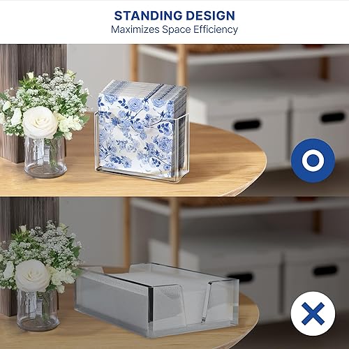 Miniatura 9 de LEVIMETREE Servilletero de acrílico para baño, cocina o mesa de comedor, bandeja para toallas de invitados para baño, mesa decorativa para mesa de