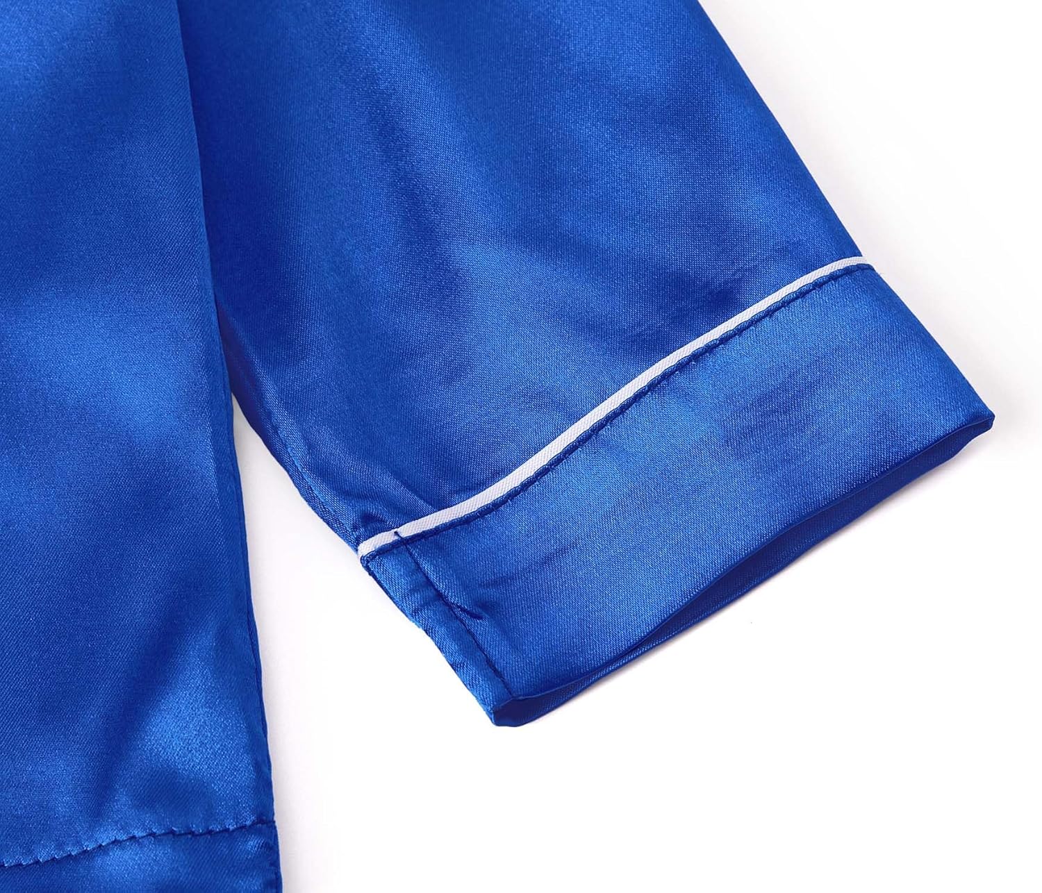 Tebbis Satin Pajamas for Girls - Neon Pink Cute Silky Long Sleeves & Pants Sleepwear PJ Set Size 6/7-16 - Image 4