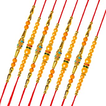 Set Di 2 Rakhi Per Fratello E Sorella – Bracciali Tradizionali Indiani Per Raksha Bandhan Con Cartolina Regalo - 3