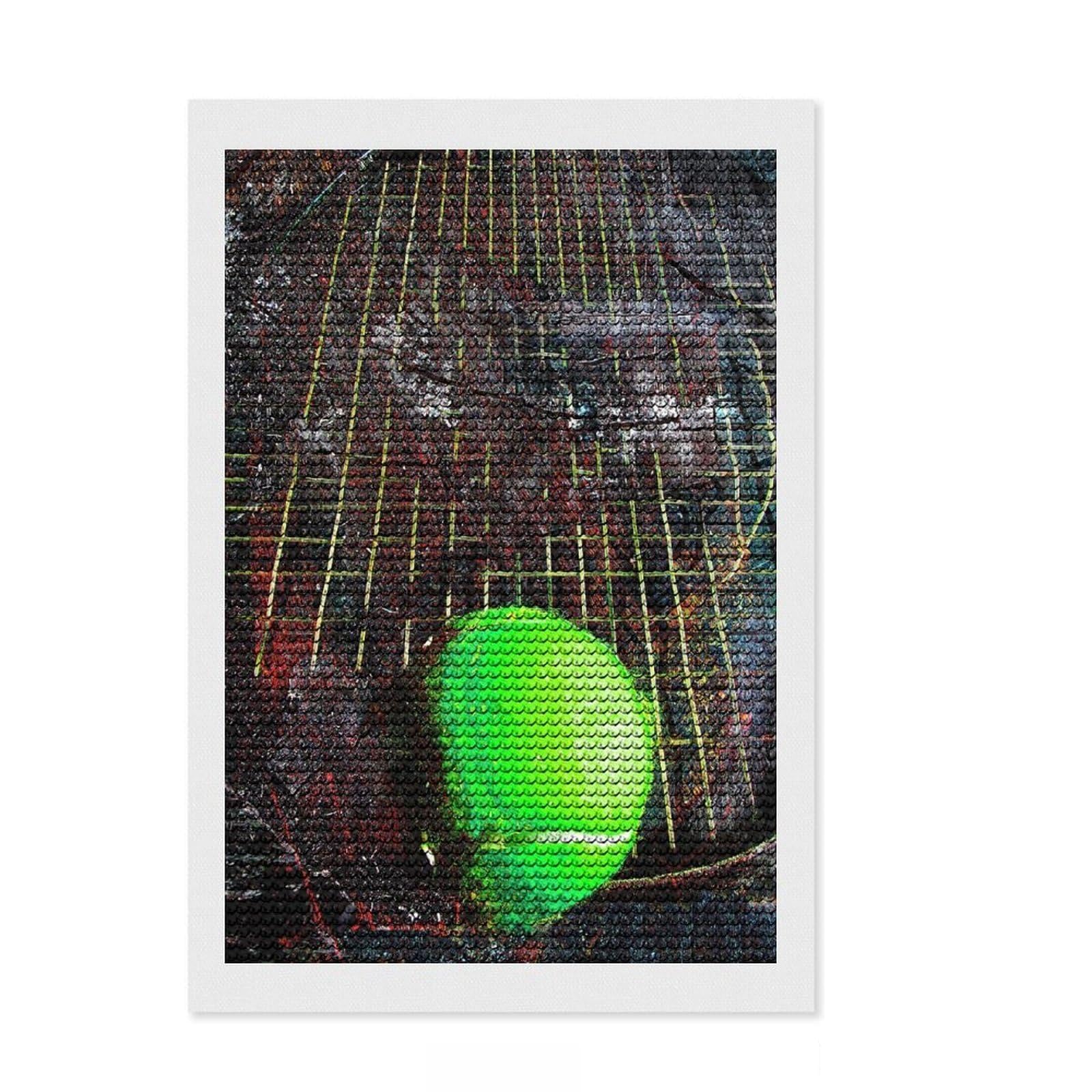 Junmoney Tennis Art Print Work 10 Diamond Style Art Kit 8"x12", Home Decoration, with Tool Kit, Decor Project, Aesthetic Room Decor