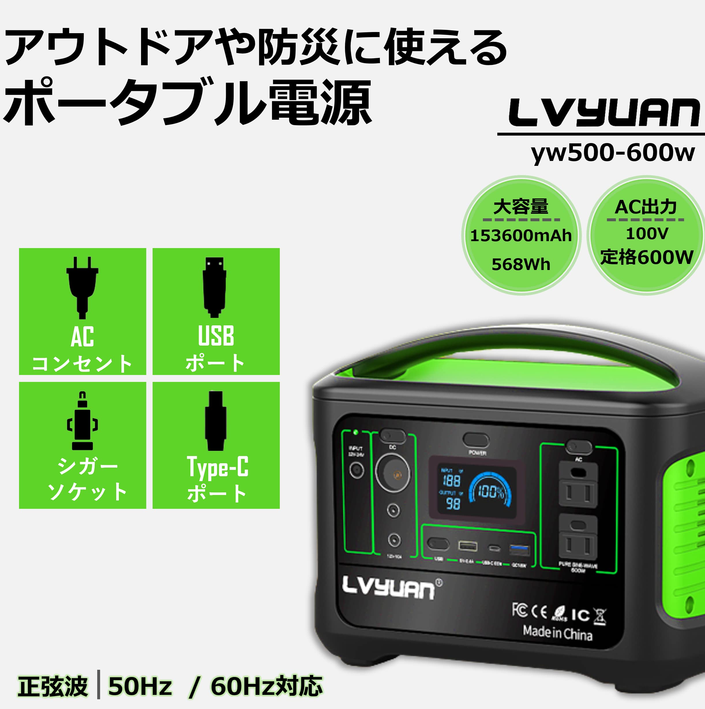 SOK-20260120-1576 LVYUAN リョクエン DC/AC インバーター F-1000P 