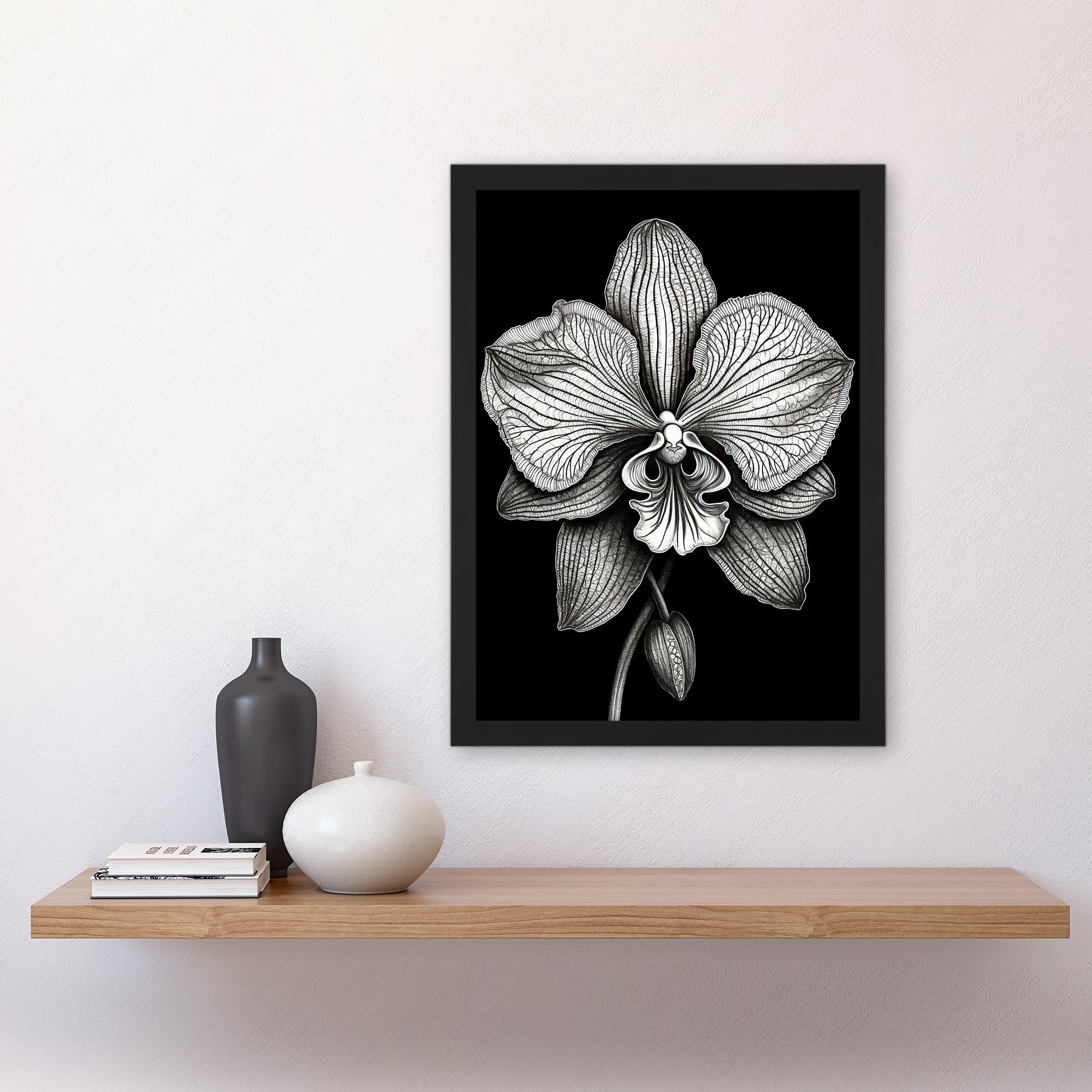 Amazon.com: Artery8 Detailed Orchid Flower Petals in Black and