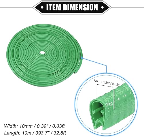 Vista 41 de Protector de borde de puerta de automóvil, 32.8 pies en forma de U, borde de goma, protector universal para automóvil, camión, ATV, barco, Rojo