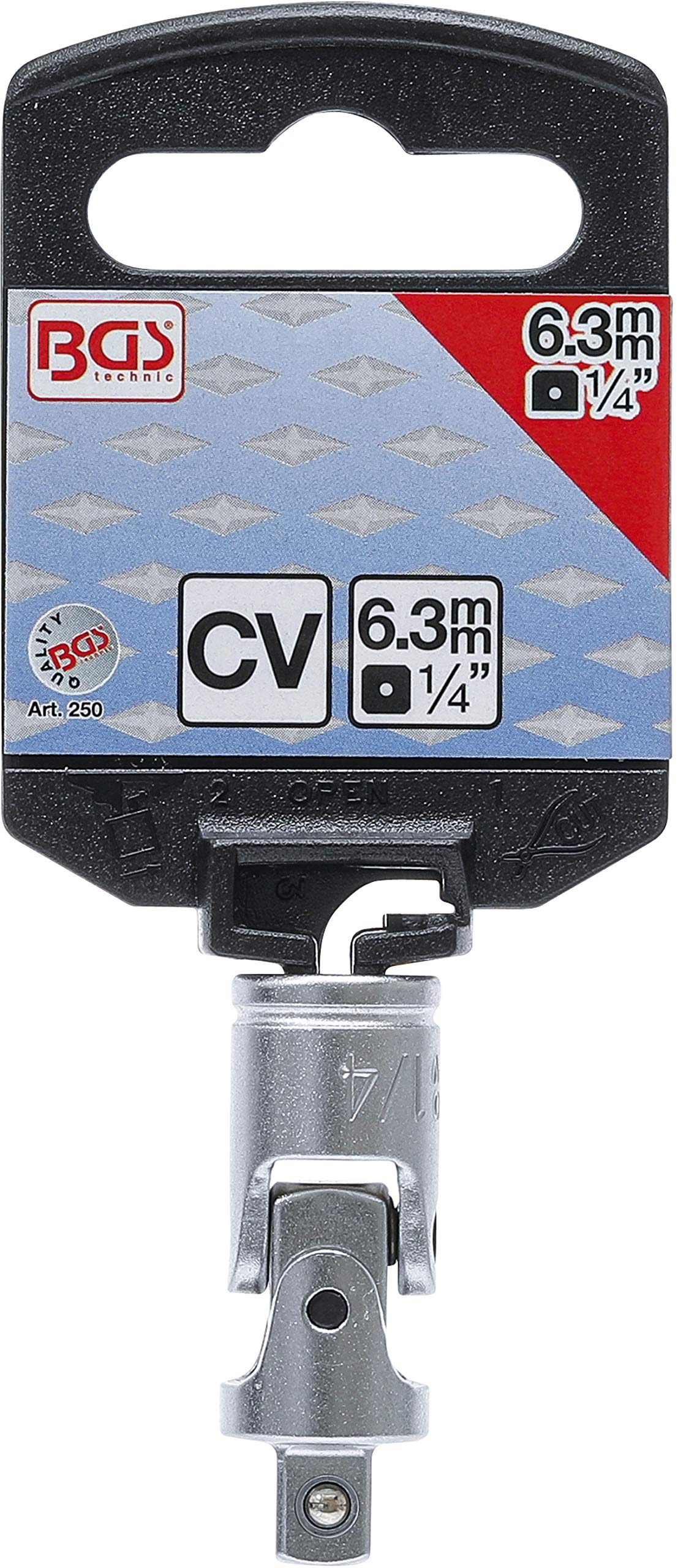 BGS Kardangelenk 6,3 Mm (1/4 Zoll) | Außenvierkant | Aus Chrom-Vanadium-Stahl | Packung Mit 2 Stück