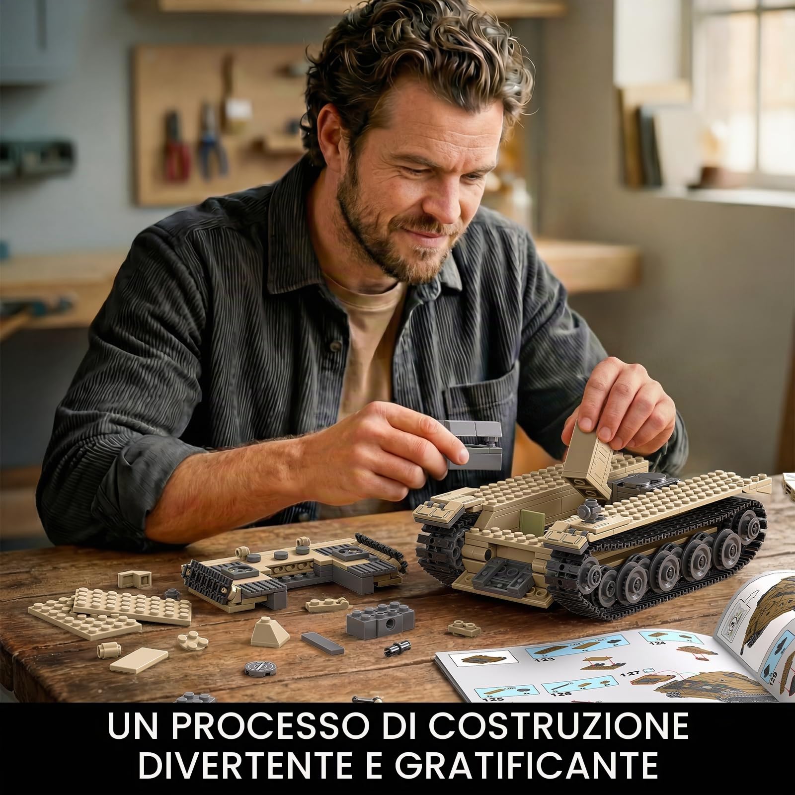 TYCOLE Leopard Serbatoio Militare Costruzioni Set 937 Pezzi WW2 Carro Armato Modello Collezione Regalo Compleanno Natale Bambini 8 Anni Bambini Bambine Adulti