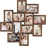 SONGMICS 4x6 Collage Picture Frames, 12-Pack Picture Frames Collage for Wall Decor, Photo Collage Frame, Maroon Brown and Heather Greige | Photo Collage Frame, Multi Picture Frame Set with Glass Front, Assembly Required, Maroon Brown, Heather Greige