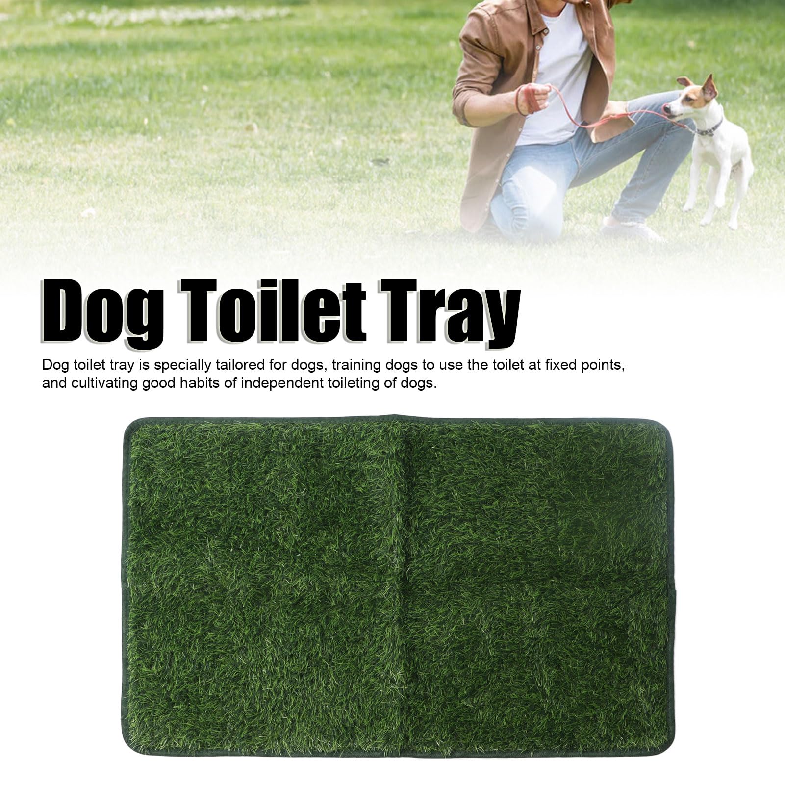 Zerodis Pet Turf Toilet Tray,Reusable Dog Training Potty Pad Tray Puppy Potty Training Grass Tray Dog Replacement Grass Pee Pads for Dogs and Small Pets Potty Training - Image 4