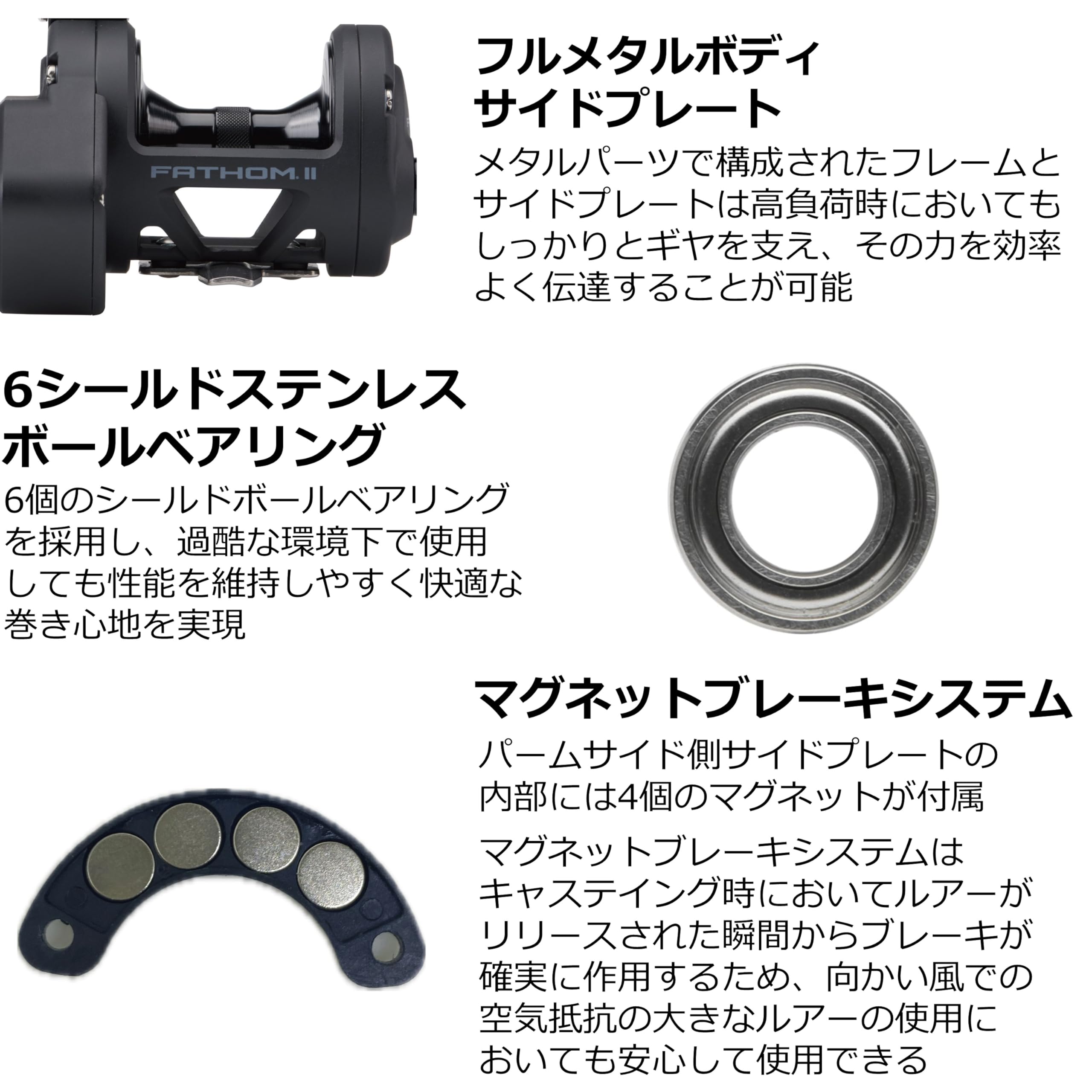 Amazon | PENN (ペン) PENN ﾌｧｿﾞﾑII 15SD ﾏｸﾞﾈｯﾄﾌﾞﾚｰｷ 頑丈 堅牢性