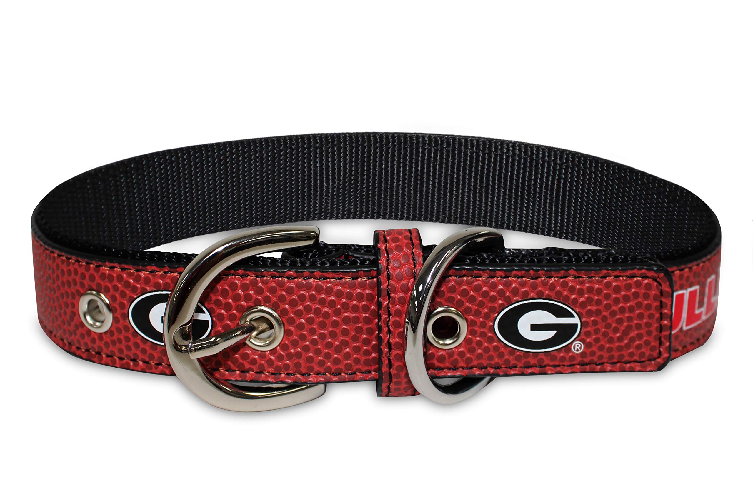 Pets First COLLEGE GEORGIA BULLDOGS SPORTY DOG COLLAR, LIMITED EDITION, Size Medium. Best & Toughest Heavy-Duty Dog Collar!