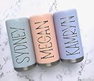 Personalized Slim Can Cooler Stainless Steel - Skinny Can Cooler Laser Engraved - Stainless Steel 12oz Sleeve, Double Wall Vacuum Insulated Drink Holder for Slim Beer & Hard Seltzer