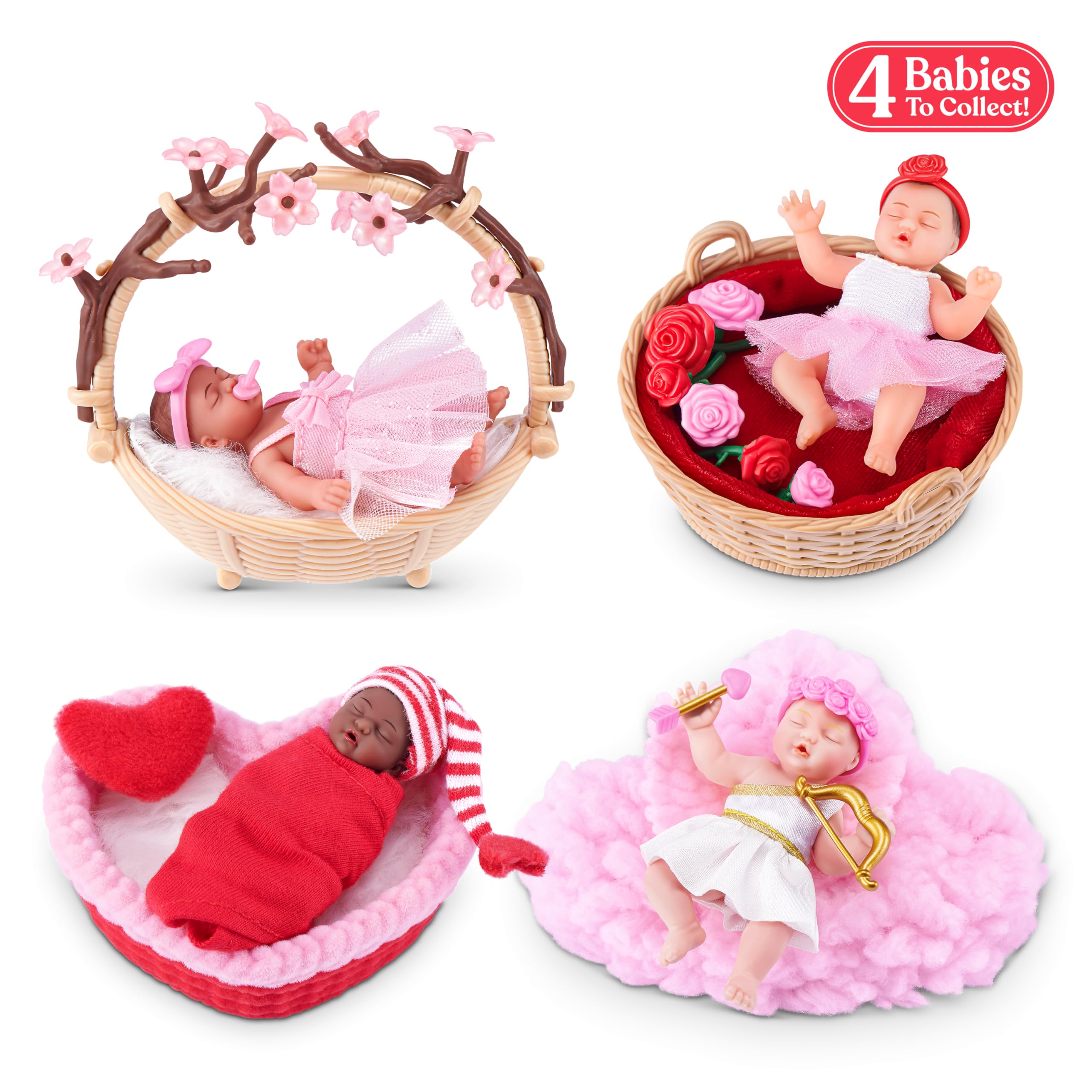 My Mini Baby Sweet Hearts 2 PACK by ZURU, Collectible Mystery Capsule Baby Doll with Accessories & Playset - Image 2