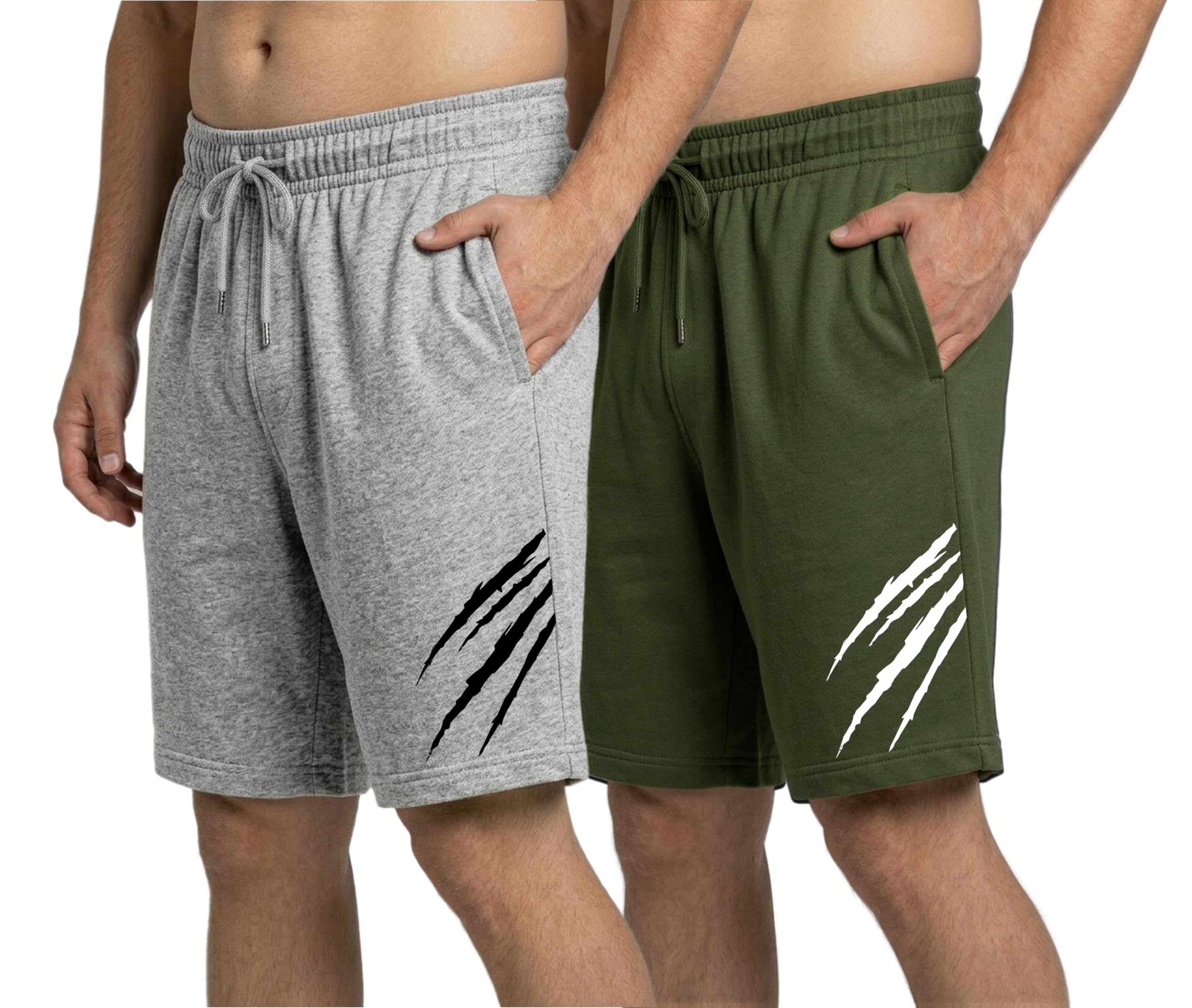 West Gate Clothing Plus Size Regular Fit Shorts for Men | Black.Grey,Navy,Green | Casual and Night Wear Mens Shorts | 2XL,3XL,4XL,5XL | A87 | Pack of 2-picture-13