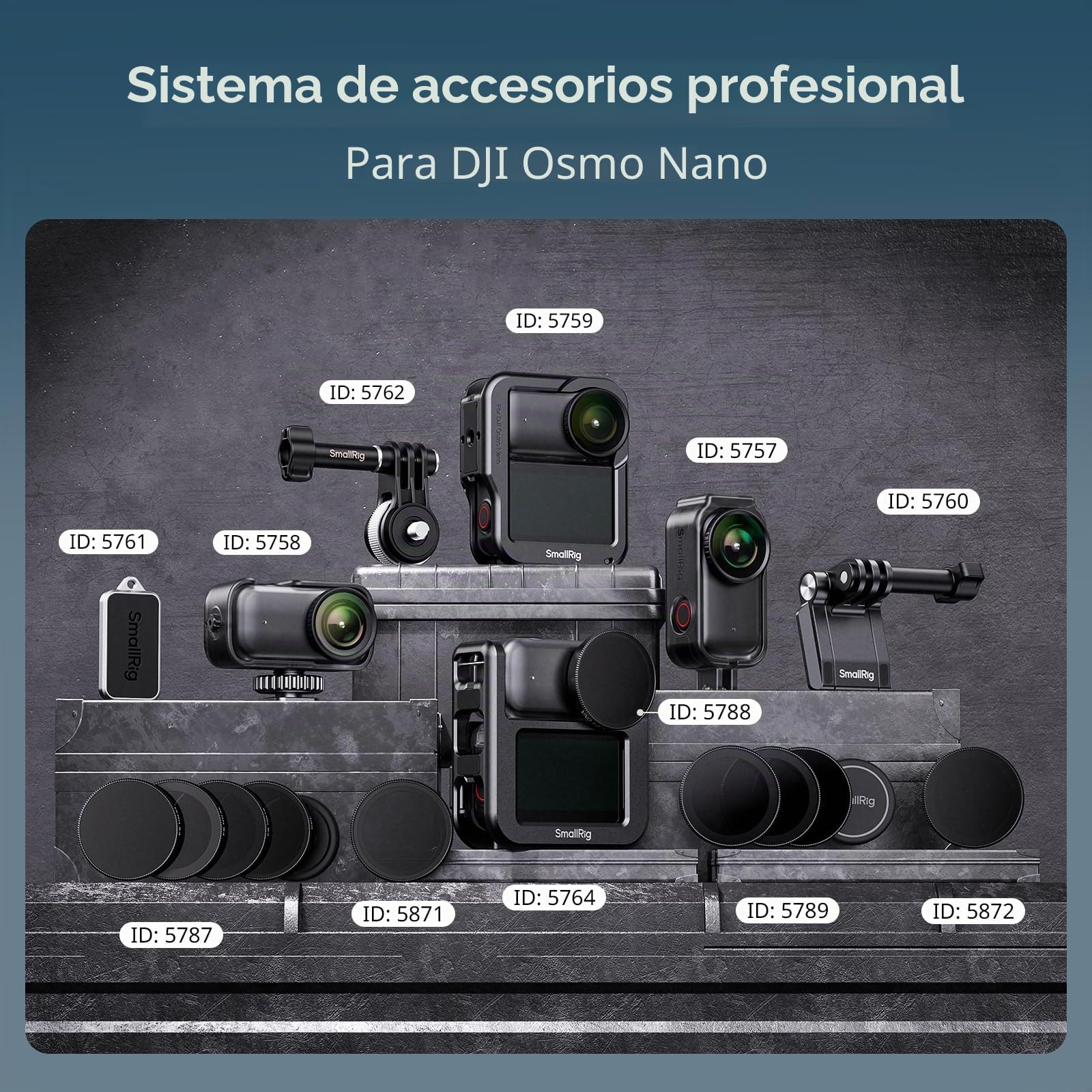 SmallRig Nano VND - Filtro de 1-5 paradas para DJI Osmo Nano, filtro variable ND2-ND32, filtros ND ajustables, hecho de vidrio óptico HD multicapa, incluye estuche de almacenamiento